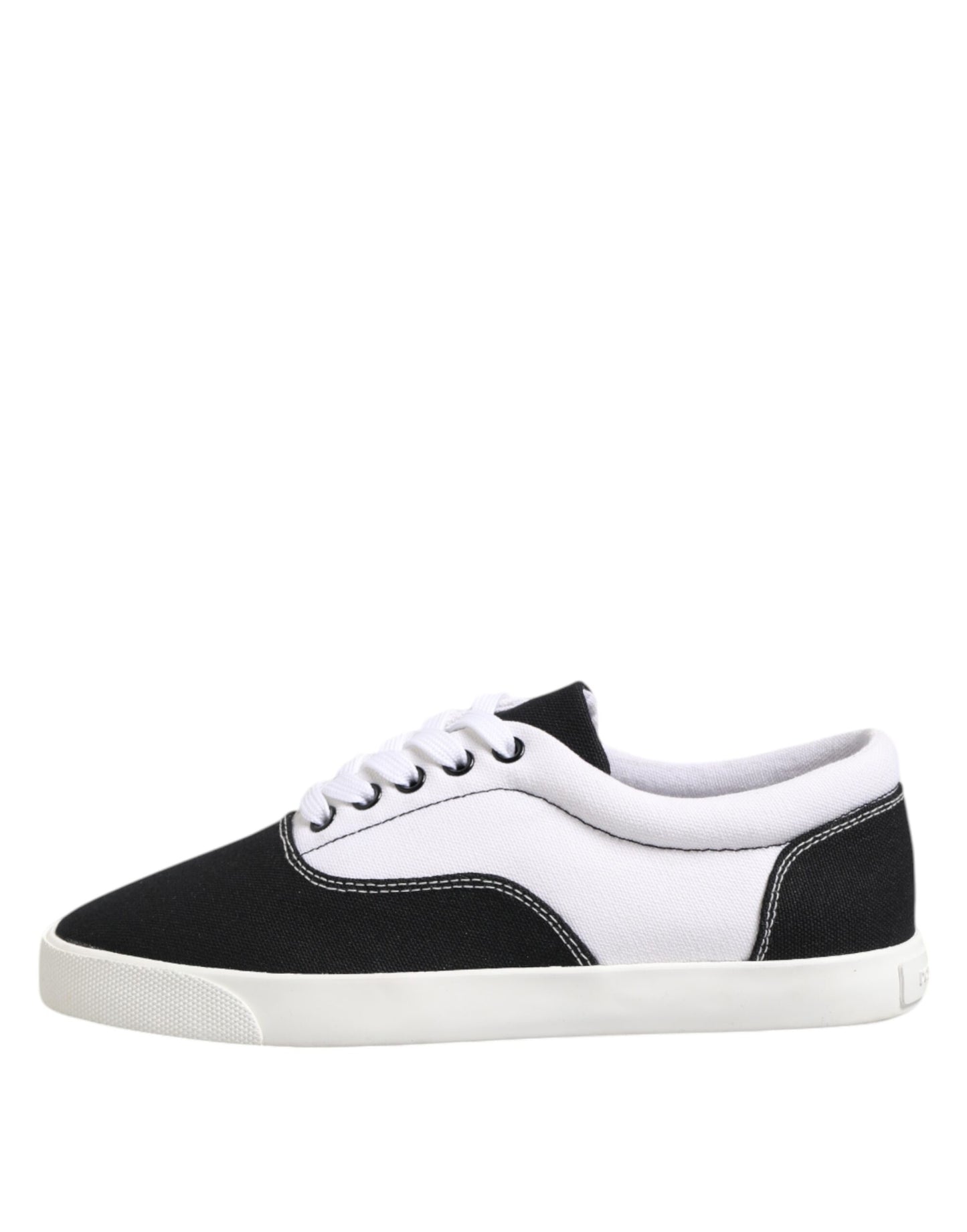 Zapatillas deportivas de lona de algodón negra con cordones para hombre