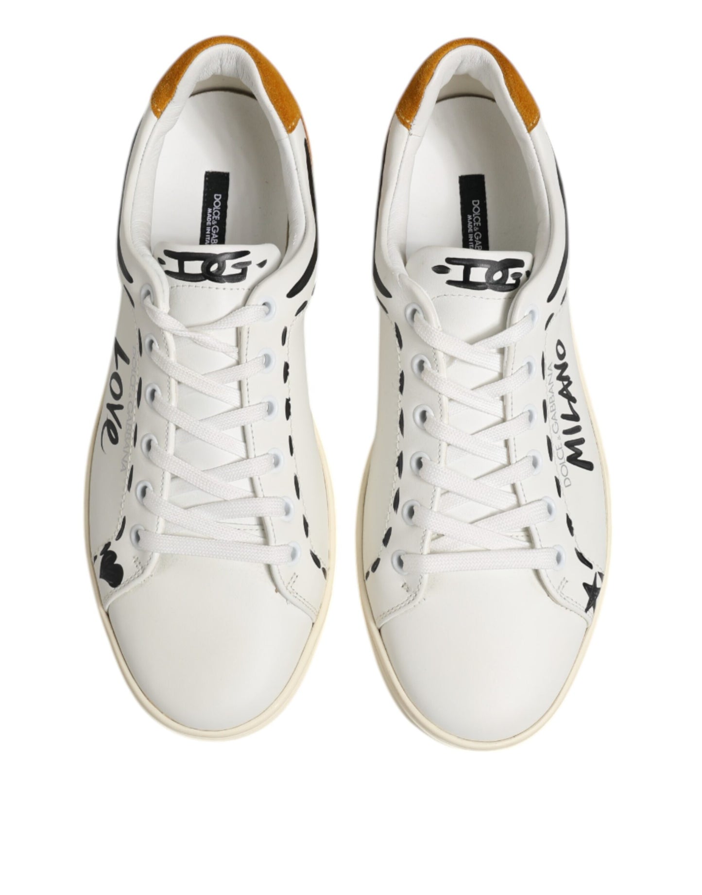 Zapatillas bajas Milano de piel blanca