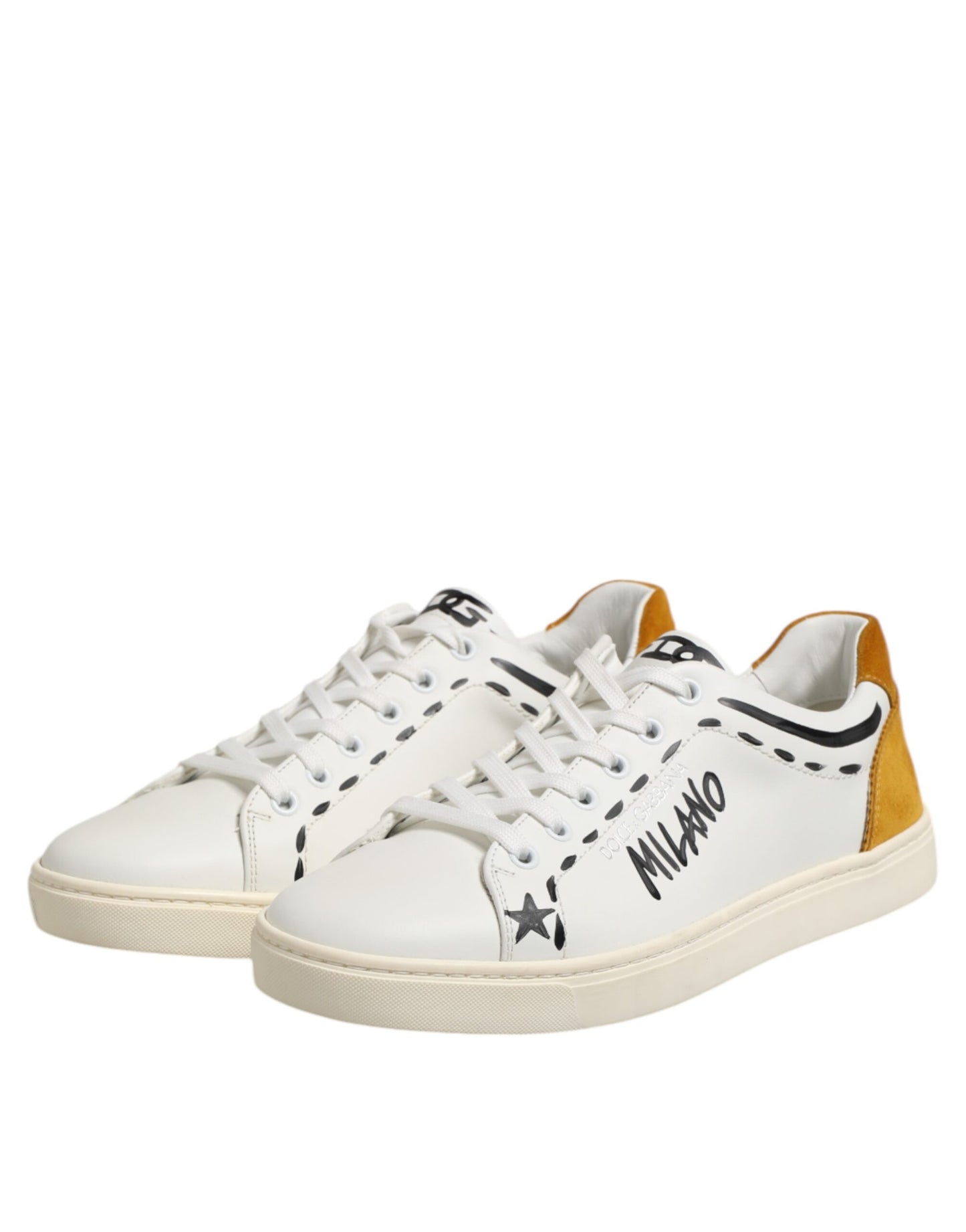 Zapatillas bajas Milano de piel blanca