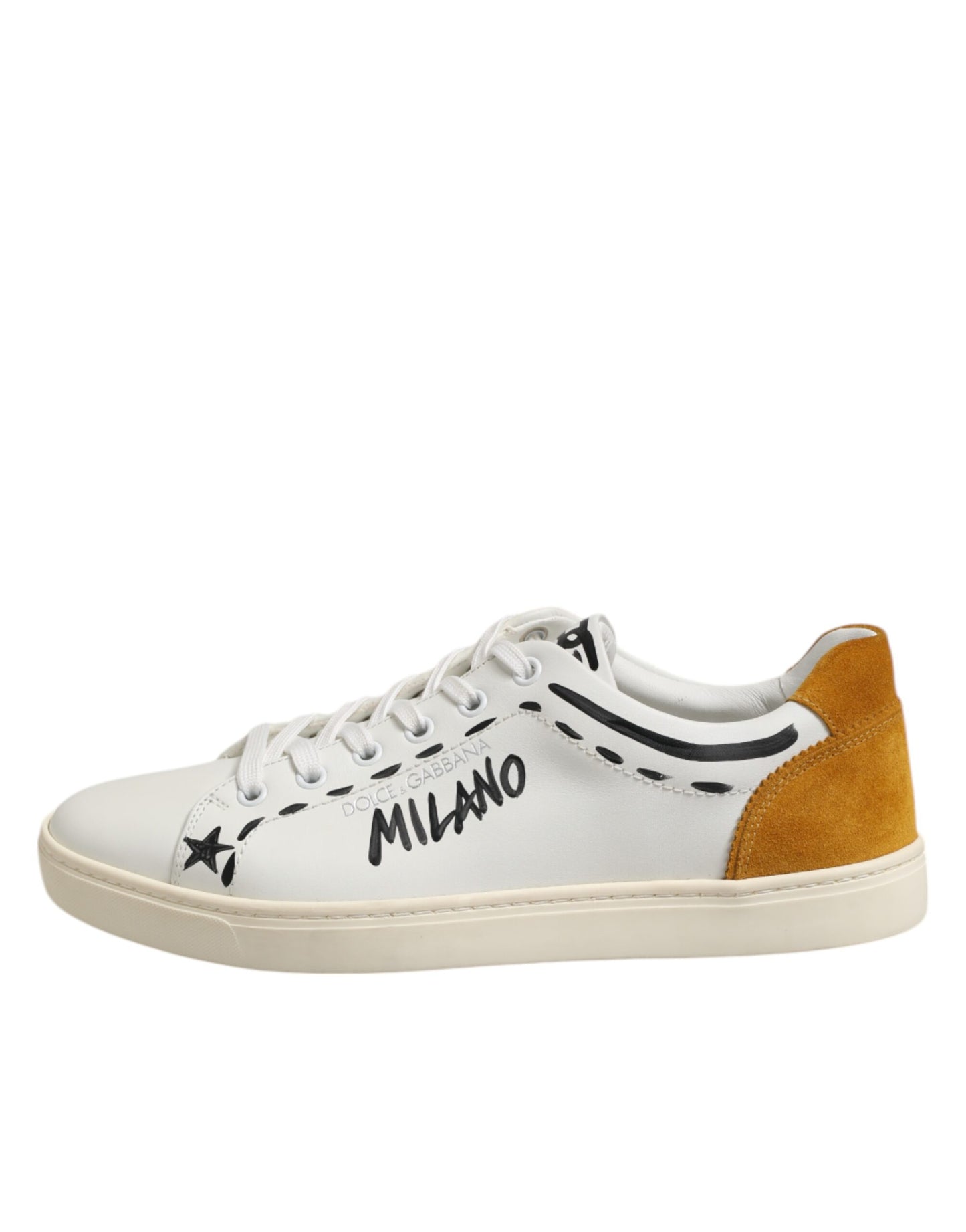 Zapatillas bajas Milano de piel blanca