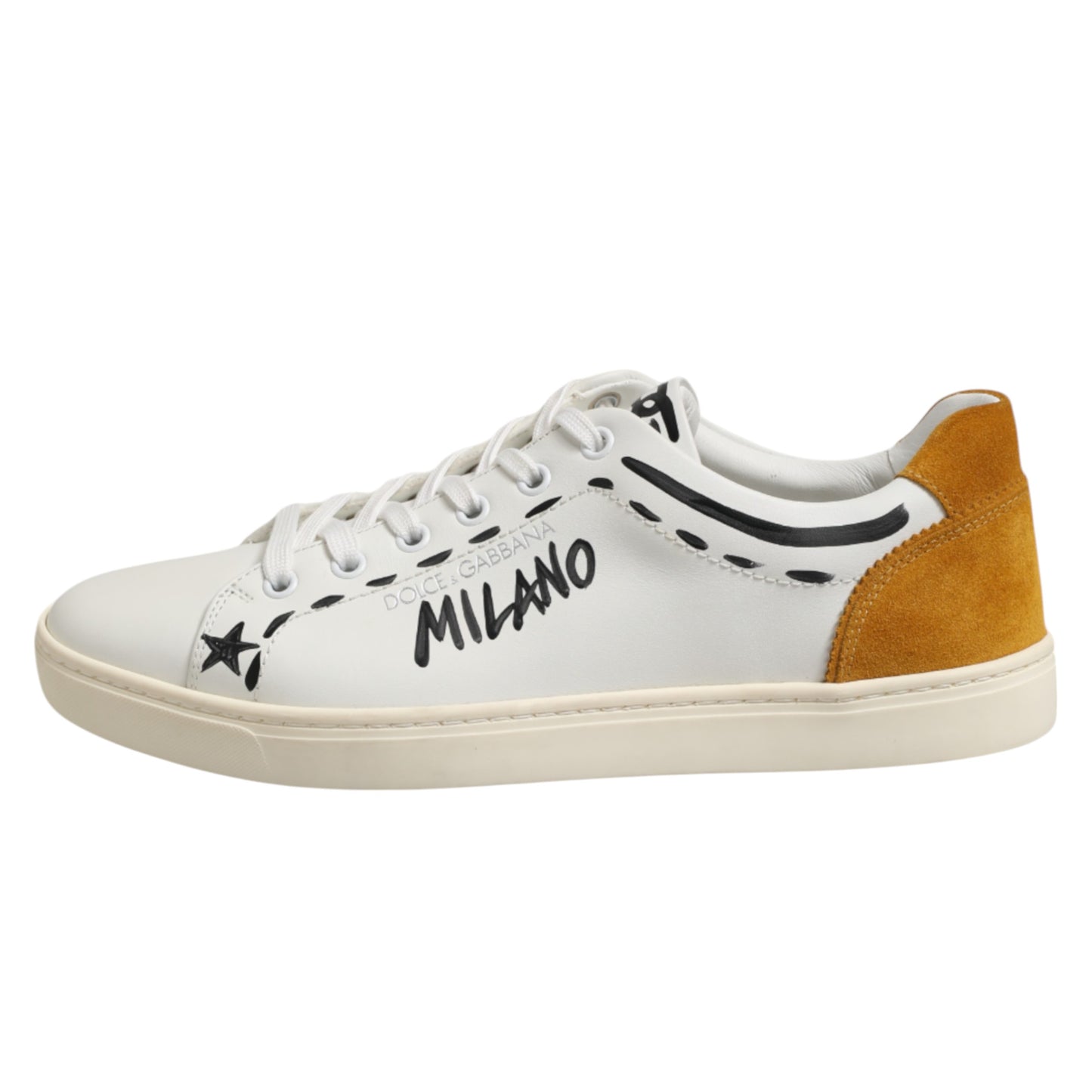 Zapatillas bajas Milano de piel blanca