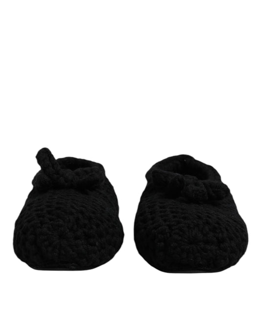 Bailarinas negras de lana sin cordones