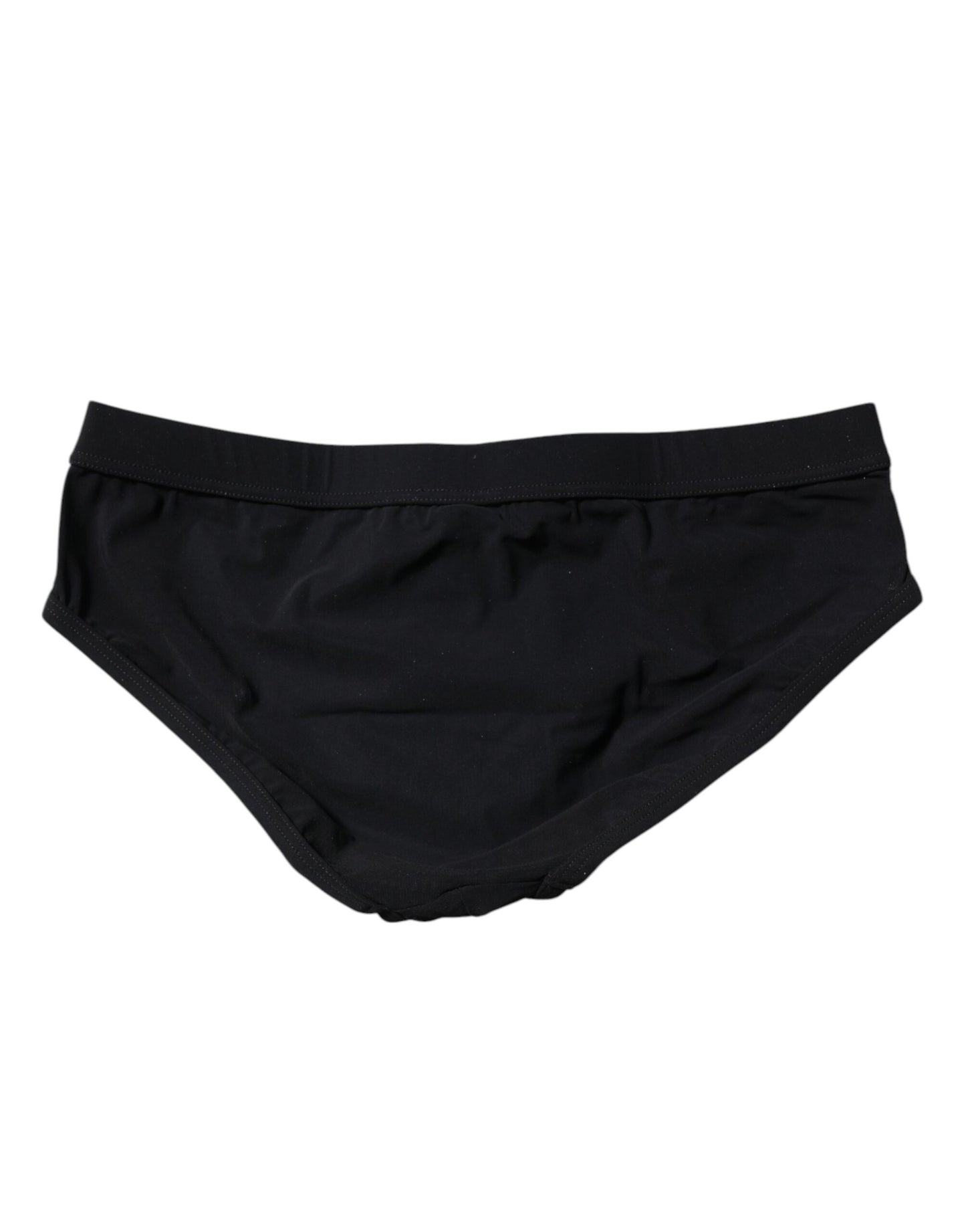 Black Logo Plaque Men Beachwear Brief Swimwear