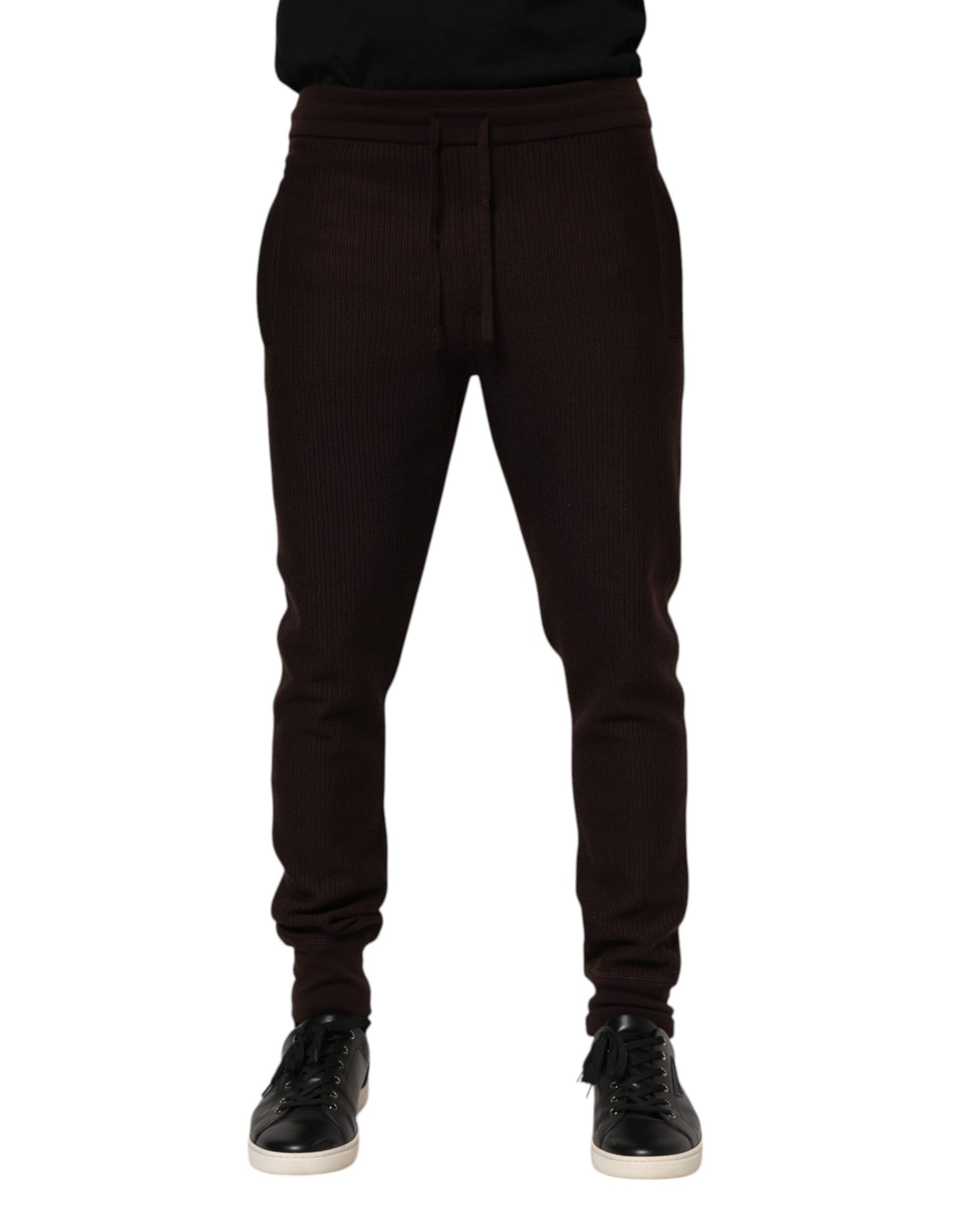 Pantalon de jogging en cachemire marron pour homme
