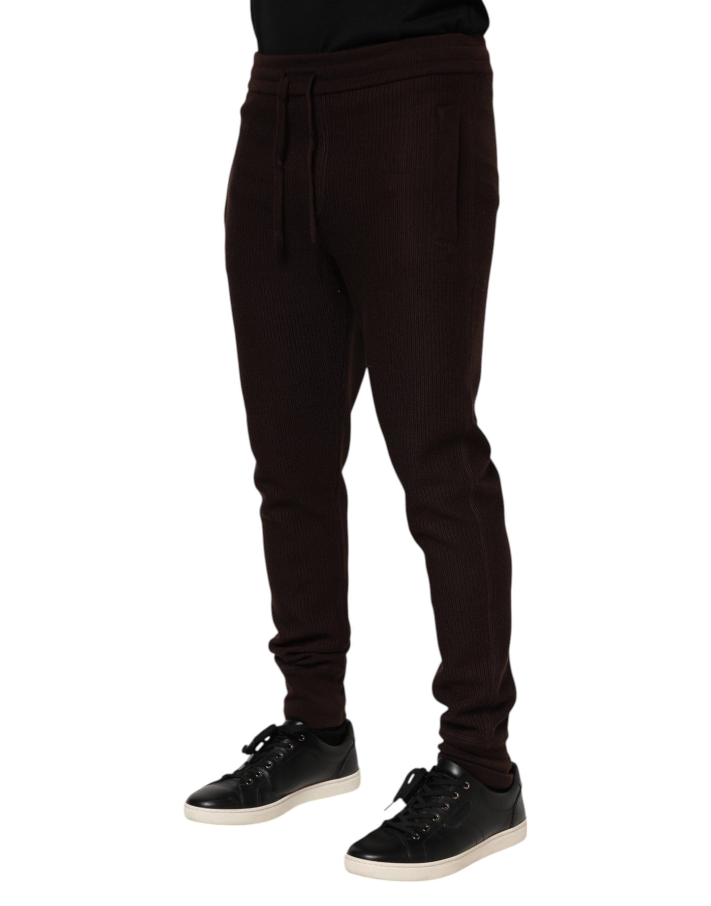 Pantalon de jogging en cachemire marron pour homme