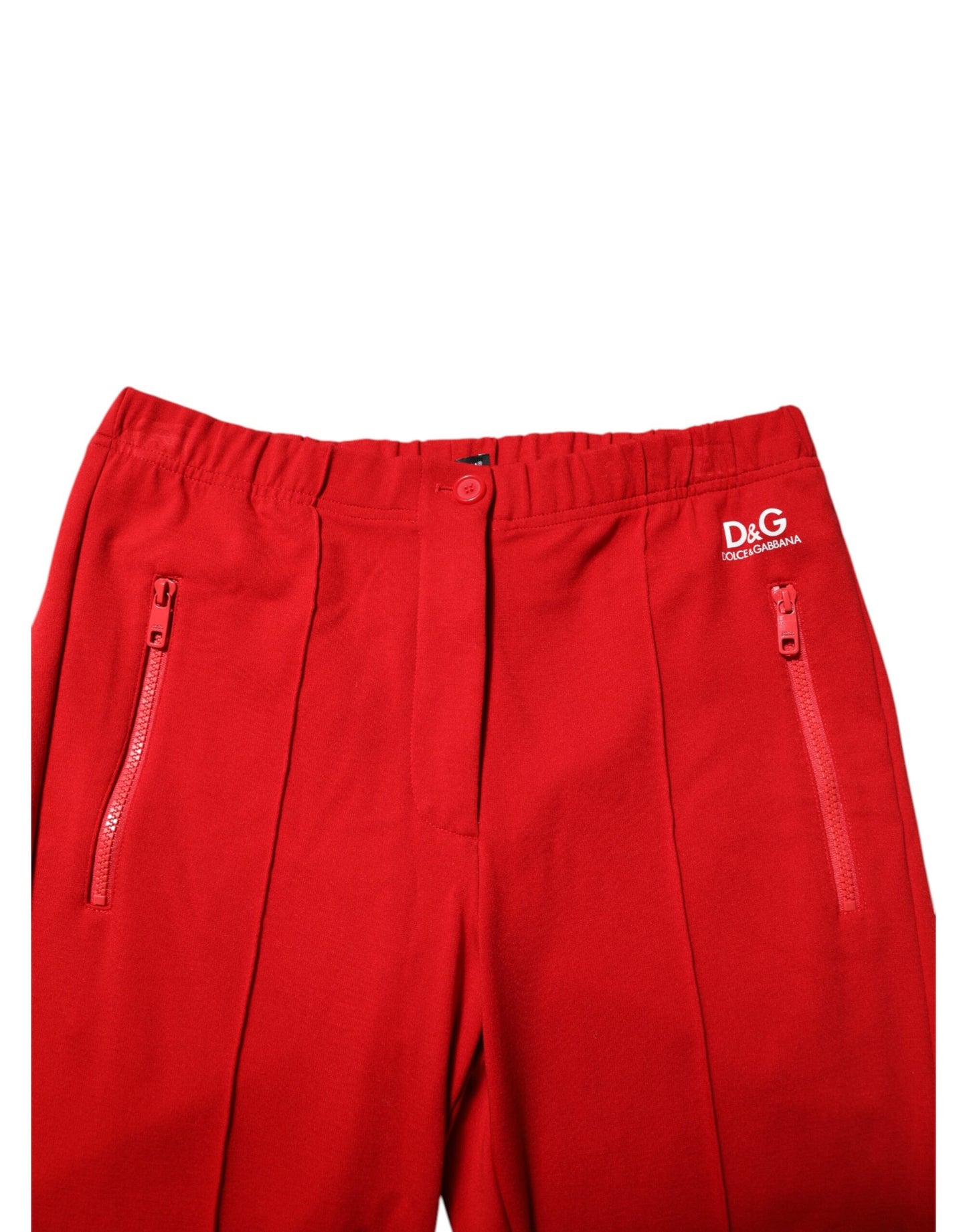 Pantalones deportivos para hombre con logo de viscosa roja