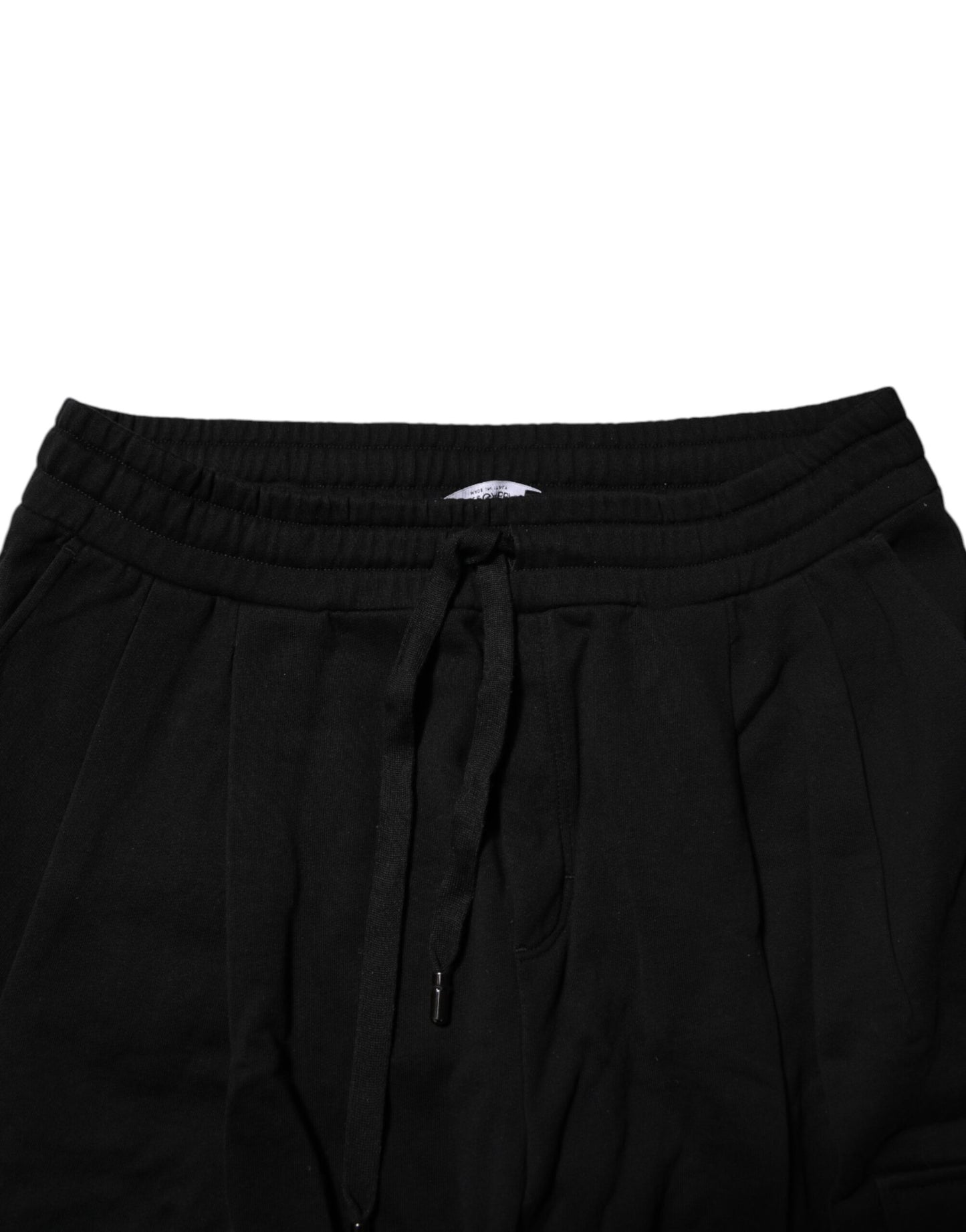 Pantalones deportivos negros de algodón con logo