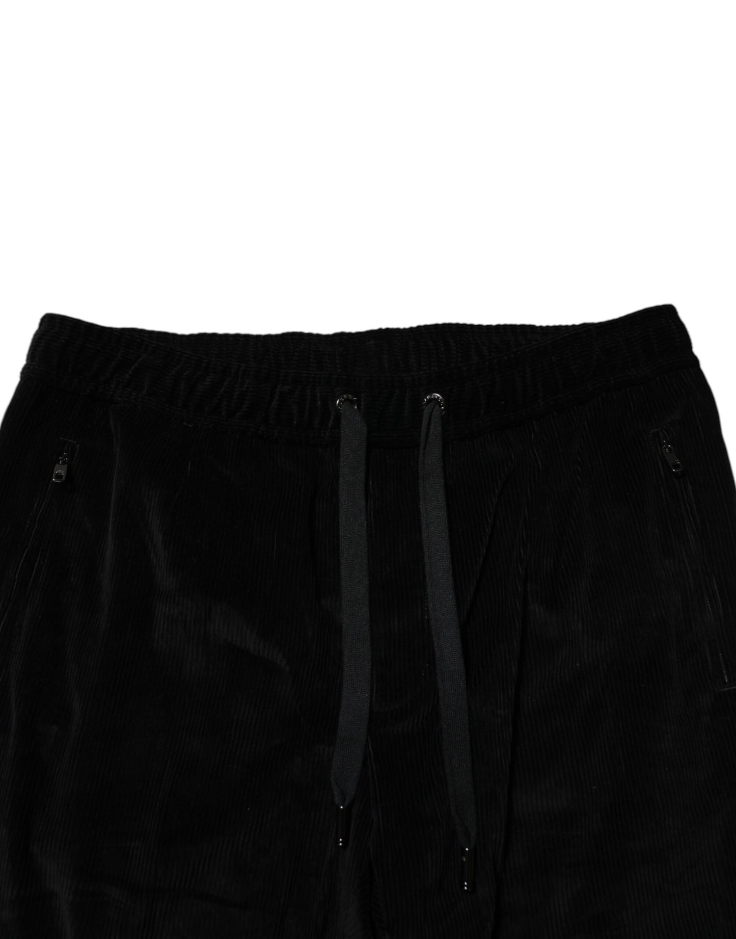 Pantalones deportivos negros de algodón para hombre
