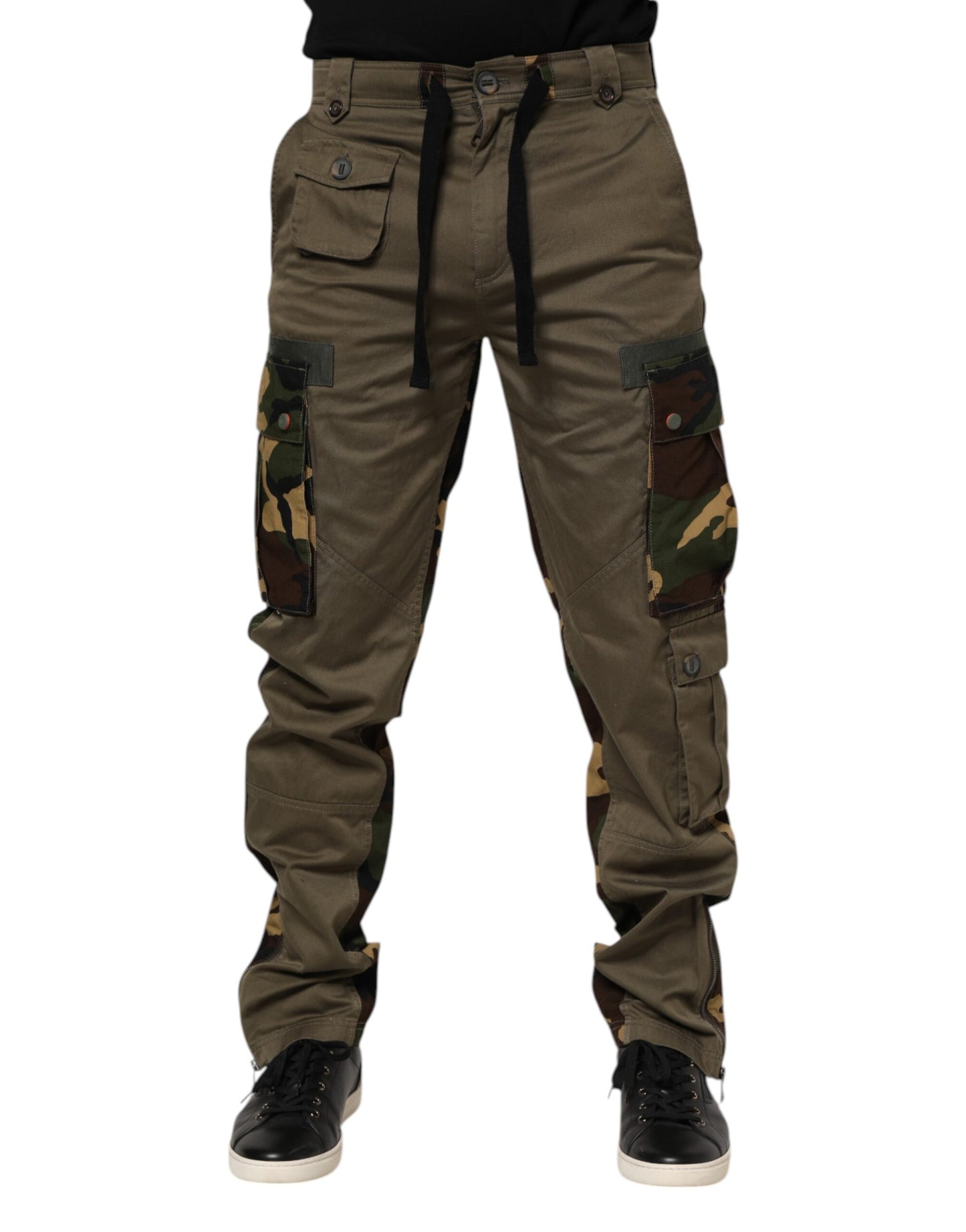 Pantalones cargo de camuflaje de algodón marrón