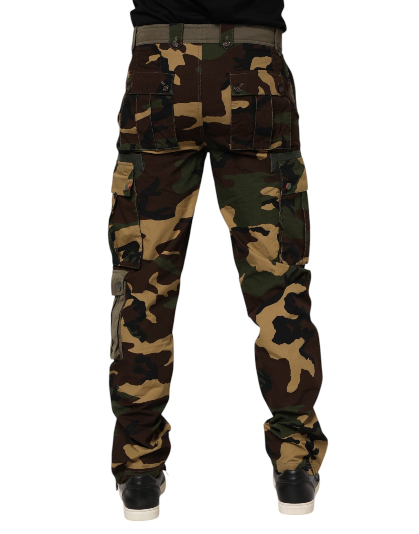 Pantalones cargo de camuflaje de algodón marrón
