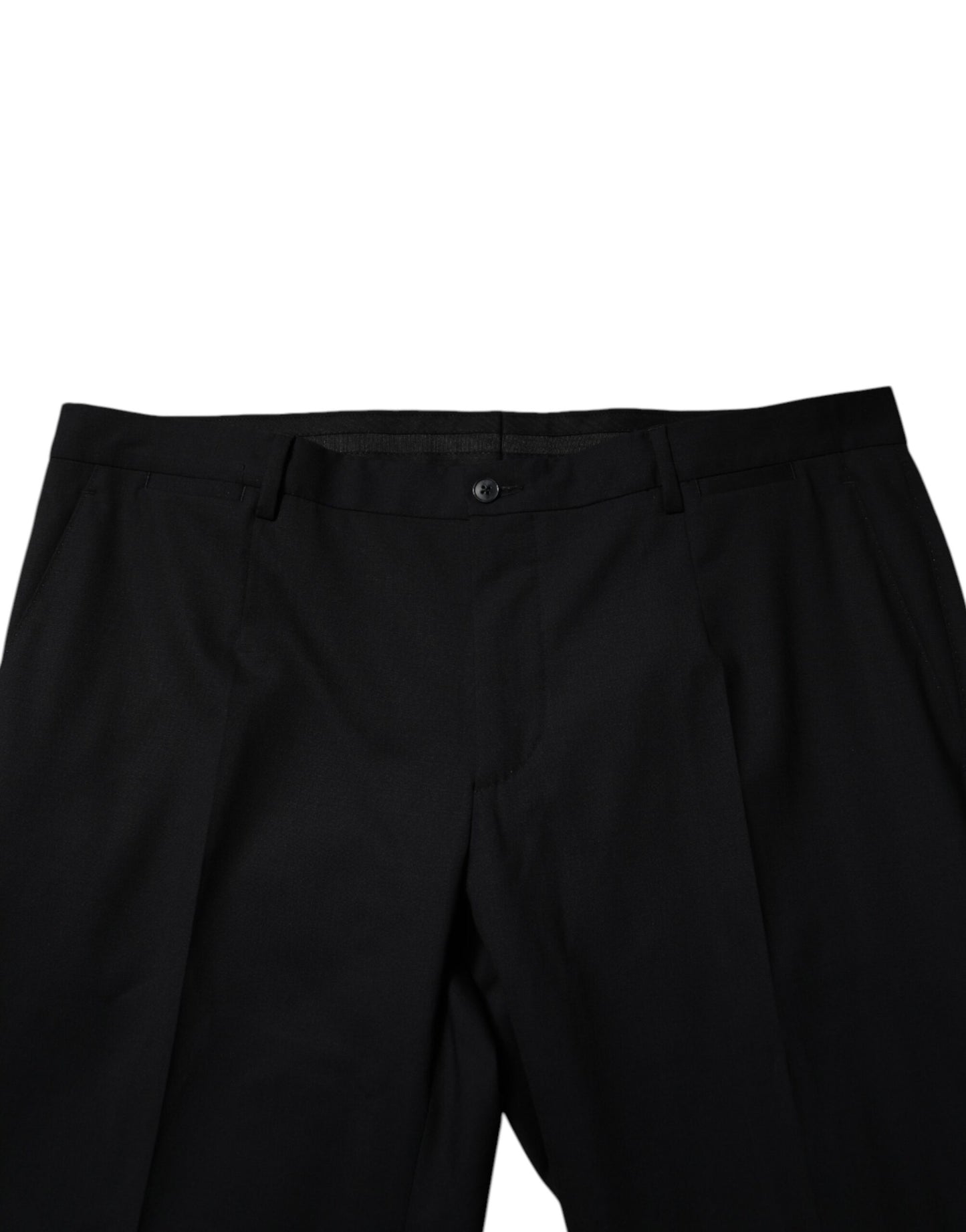 Pantalones de vestir formales de lana negra