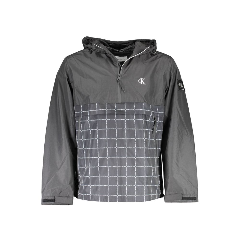 Chaqueta de poliéster negra
