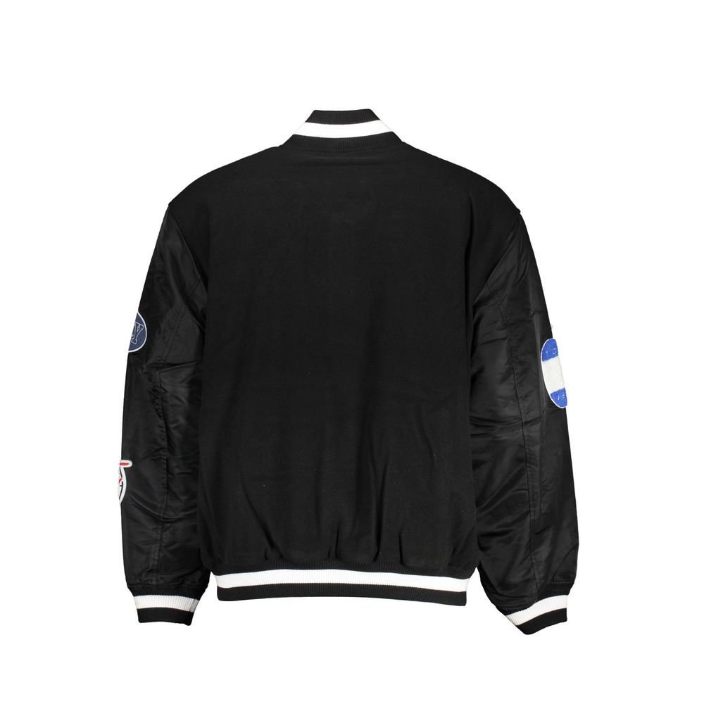 Chaqueta de poliéster negra