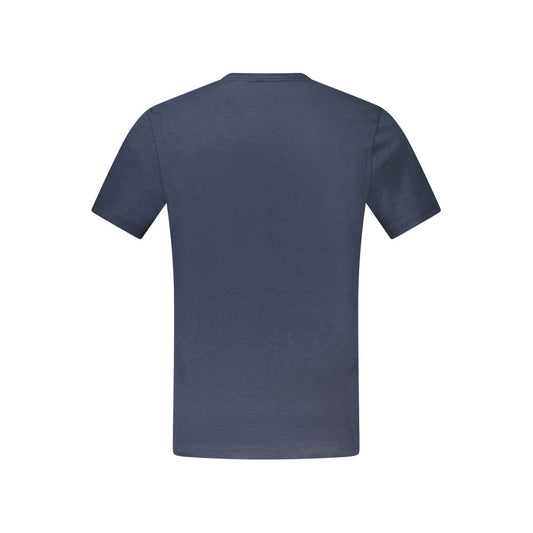Camiseta de algodón azul