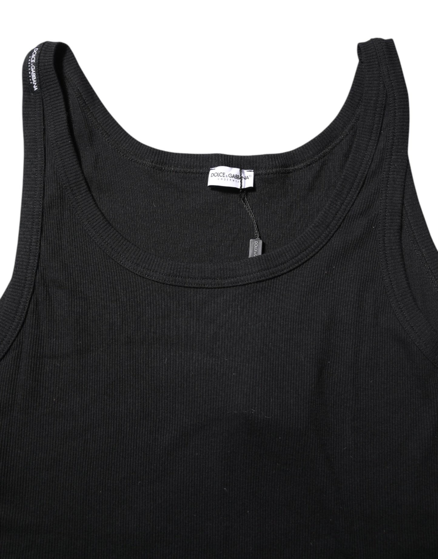 T-shirt débardeur sans manches en coton noir
