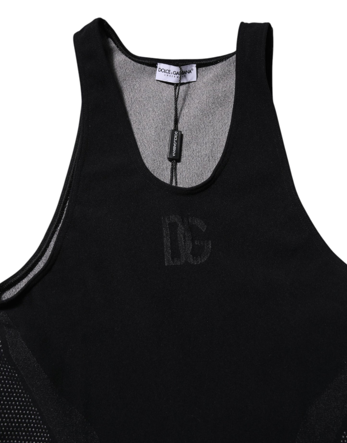T-shirt débardeur sans manches en nylon noir
