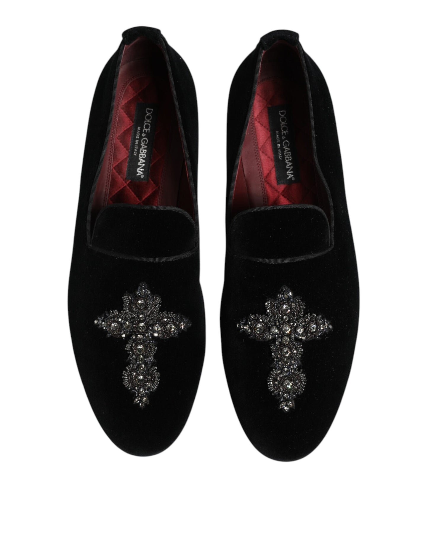 Zapatos de vestir formales con corona de cristal y terciopelo negro