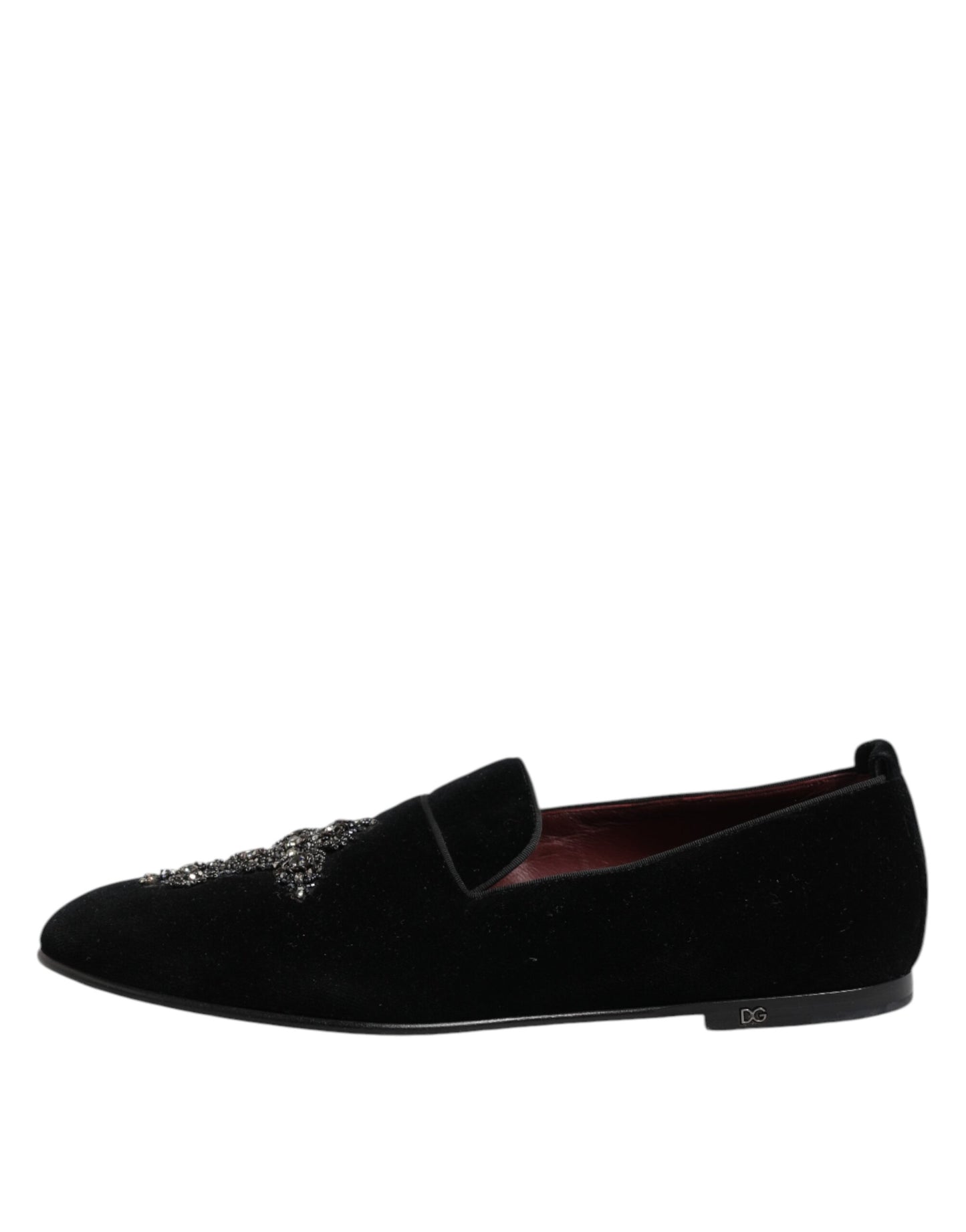 Zapatos de vestir formales con corona de cristal y terciopelo negro
