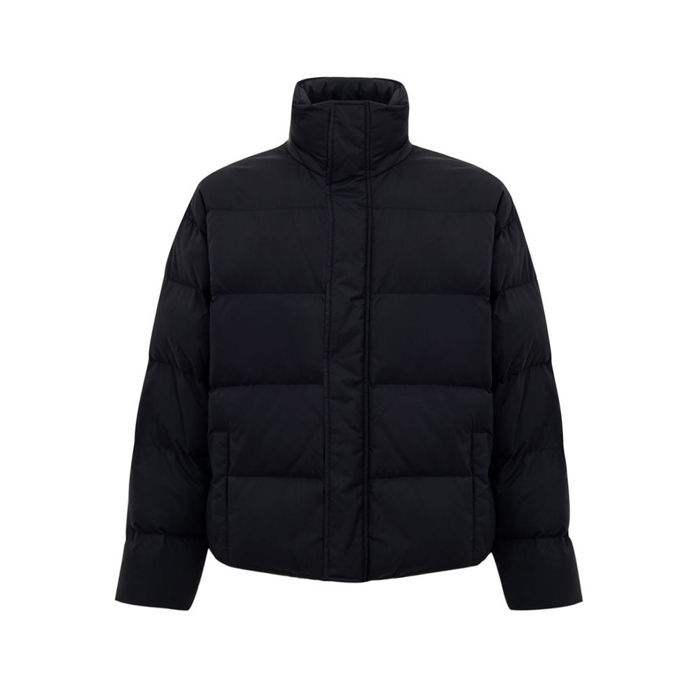Chaquetas y abrigos de poliamida negra