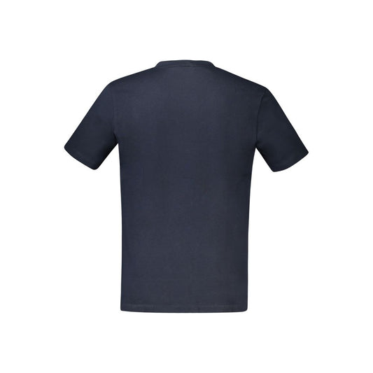 Camiseta de algodón azul para hombre