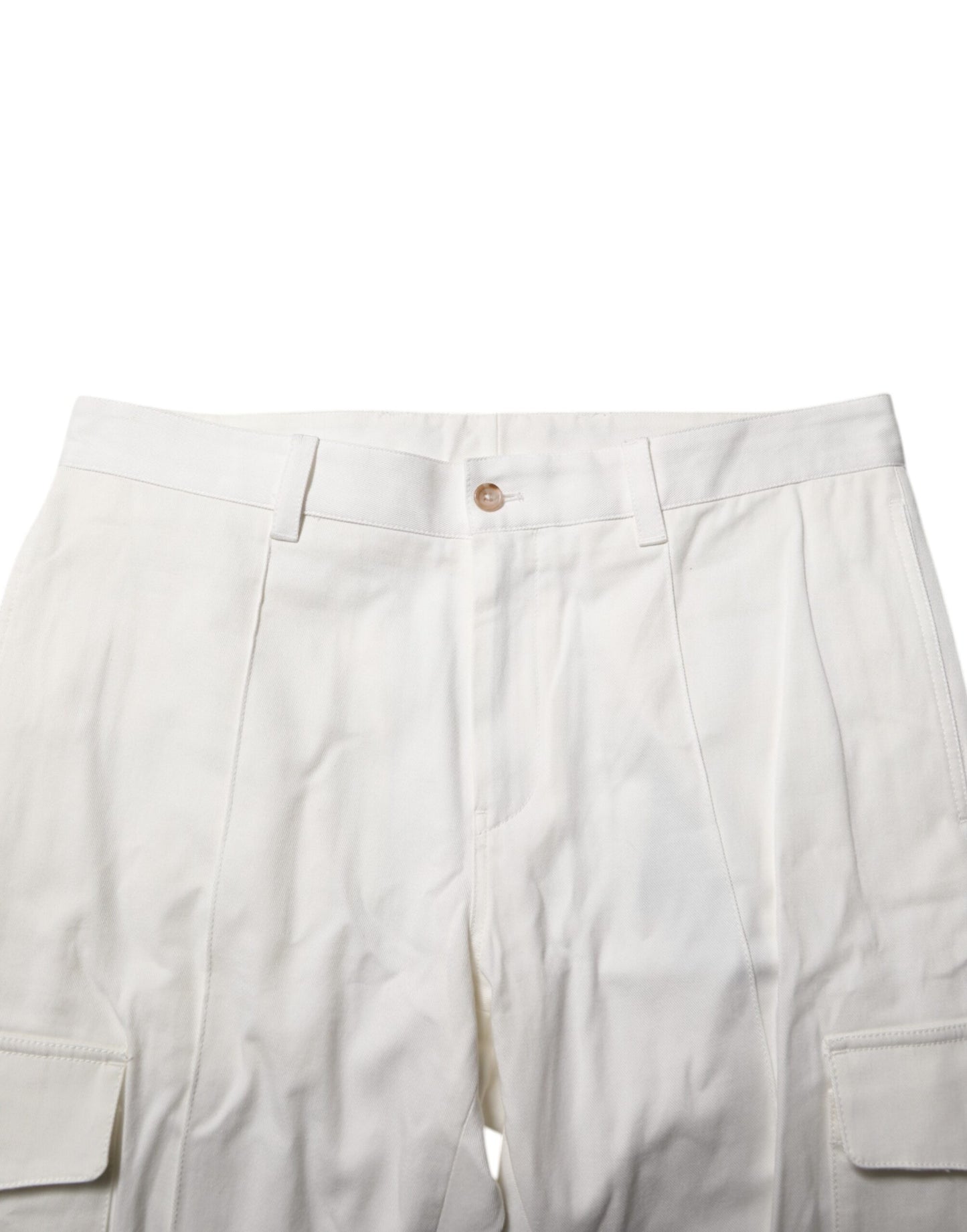 Pantalones cargo ajustados de algodón blanco para hombre