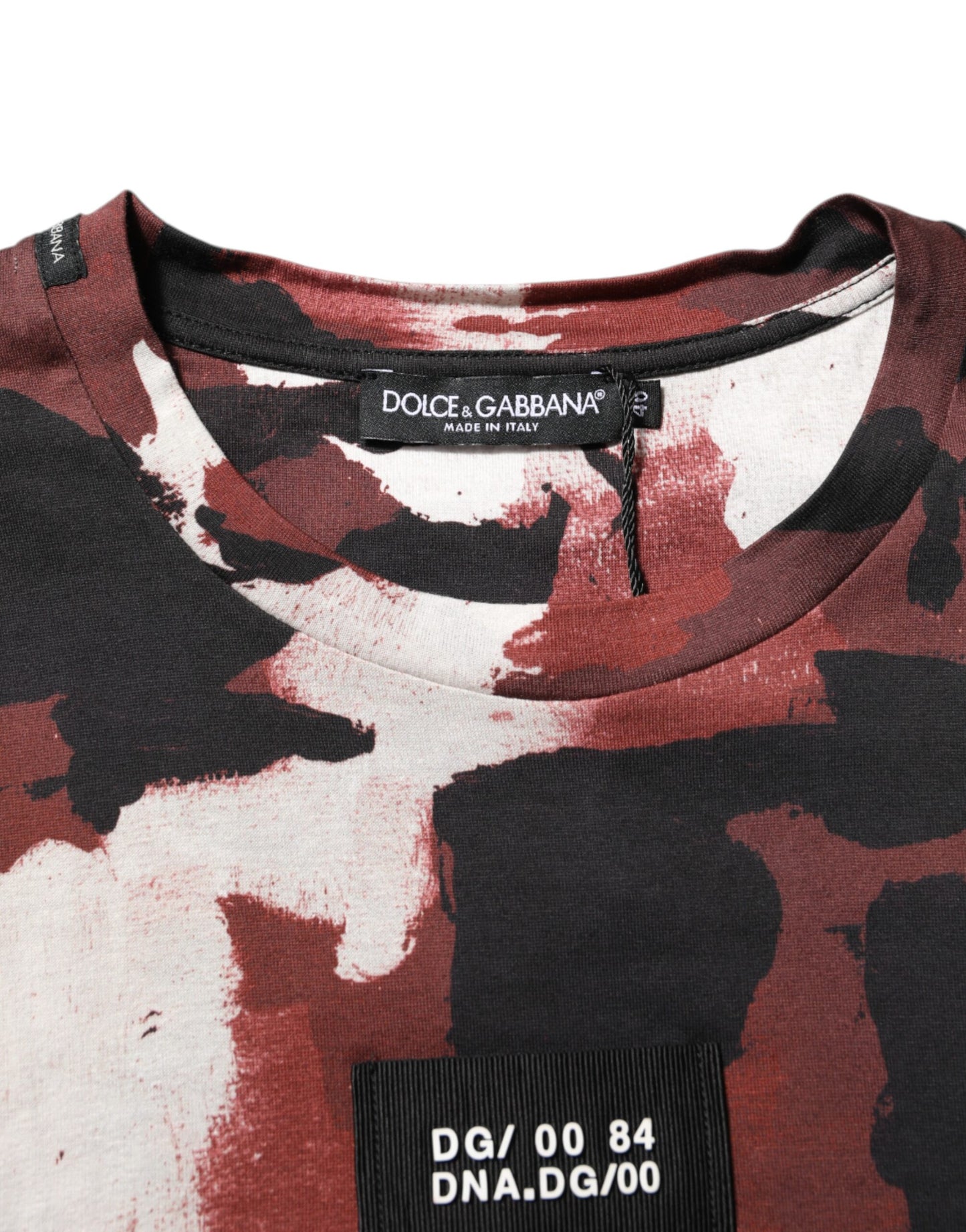 T-shirt col rond camouflage multicolore pour homme