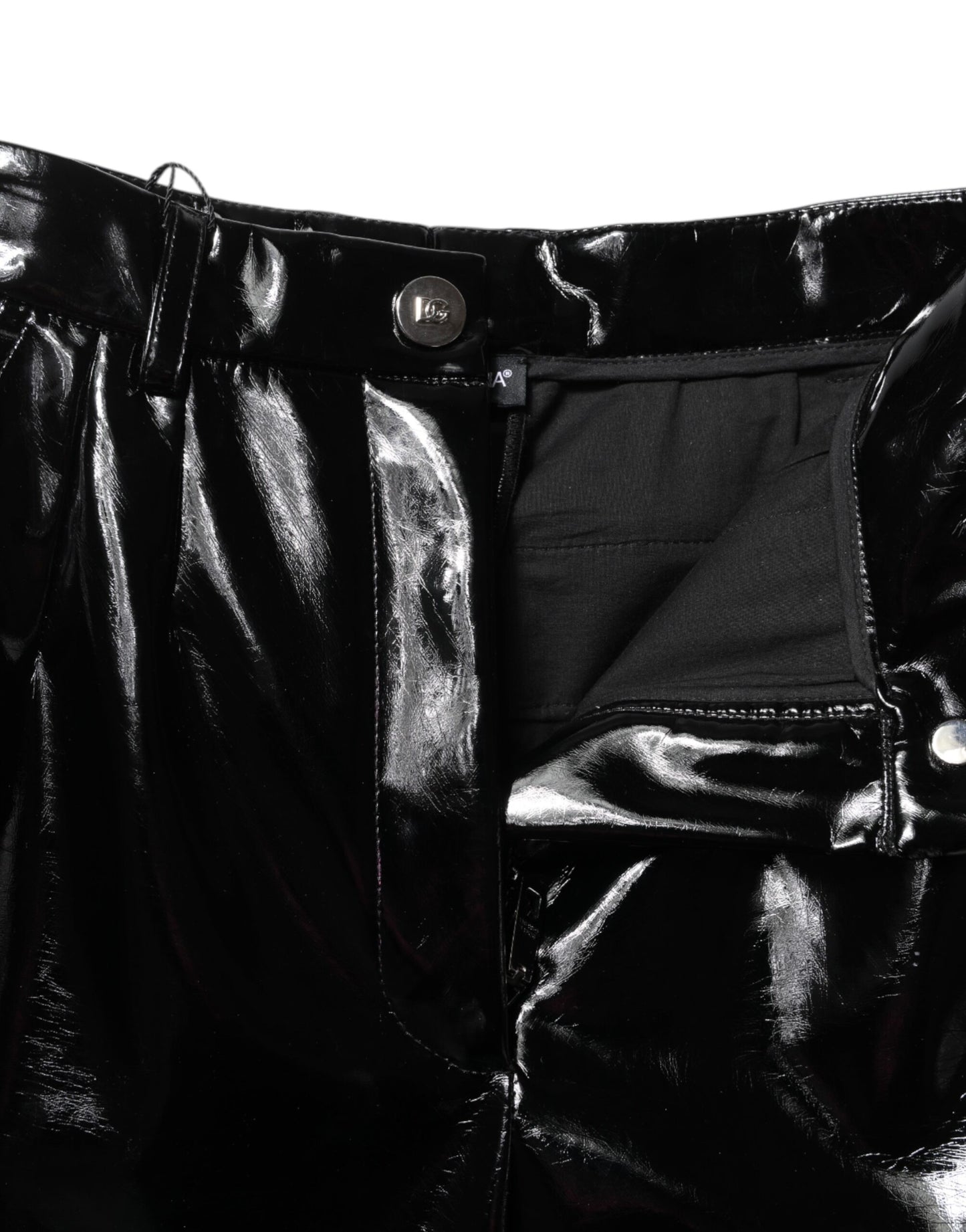 Pantalones cargo negros de cintura alta y corte acampanado