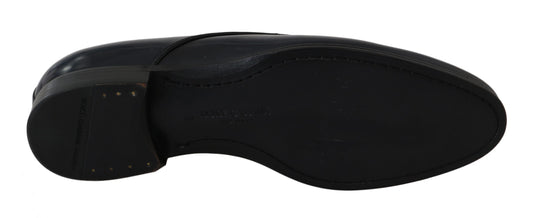 Zapatos Derby formales de cuero azul para hombre