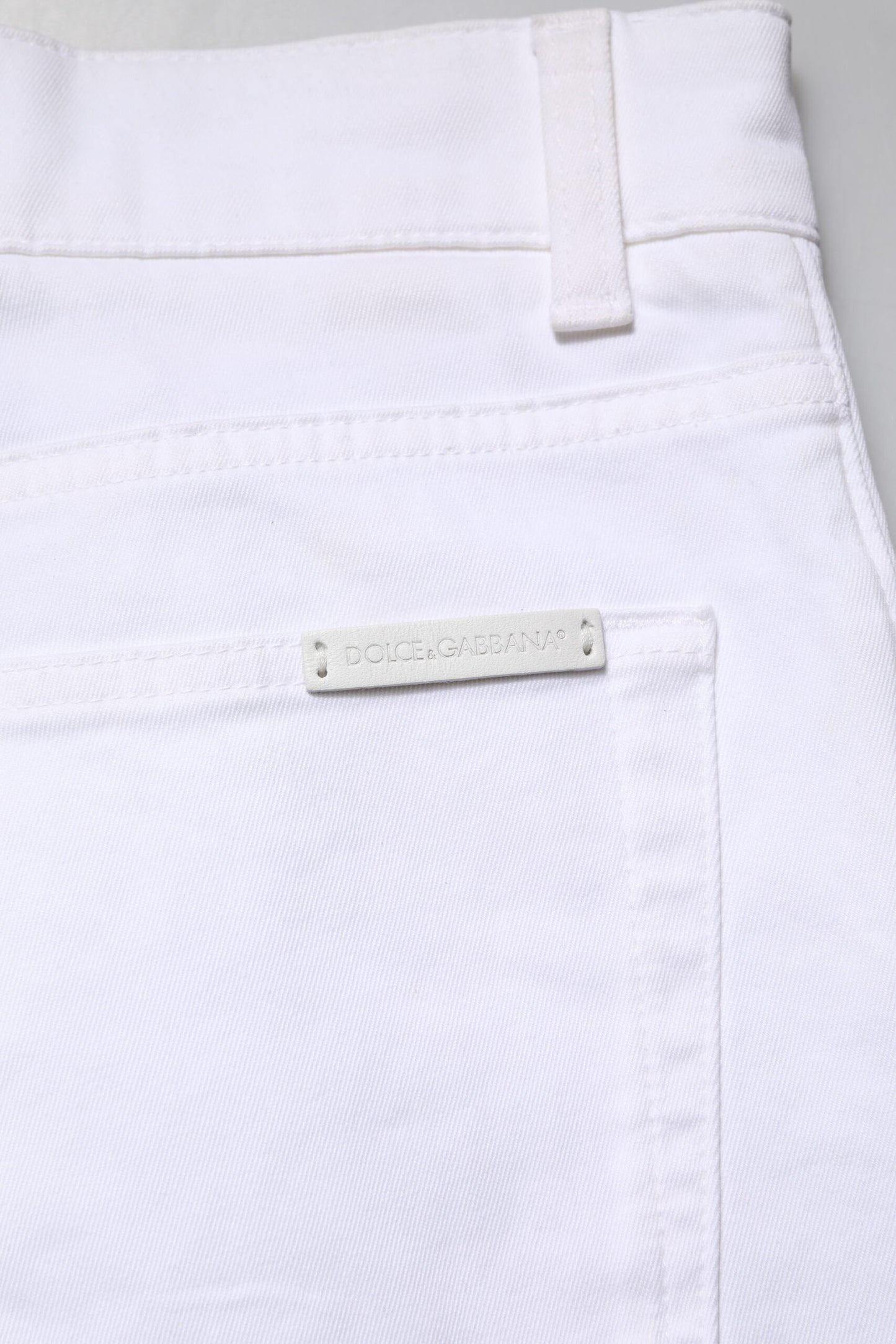 Vaqueros ajustados de algodón blanco para hombre
