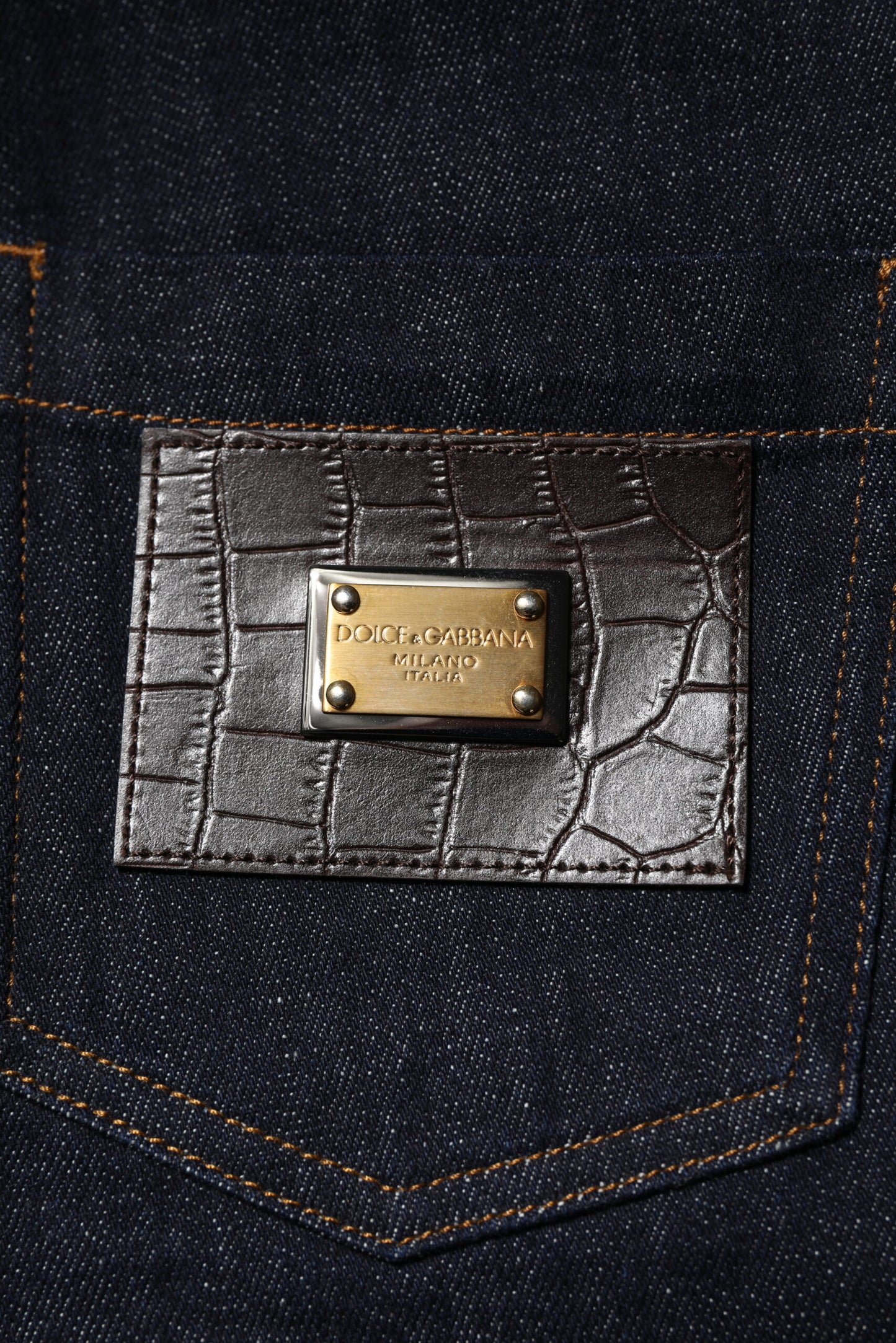 Vaqueros acampanados de cintura alta de algodón azul