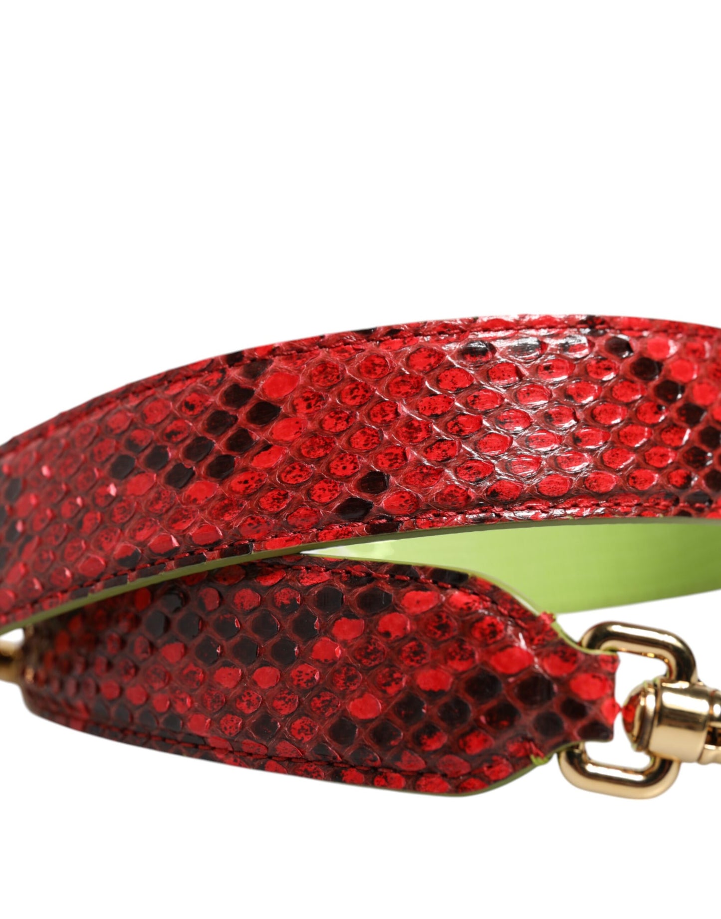 Correa de hombro para bolso de cuero exótico rojo