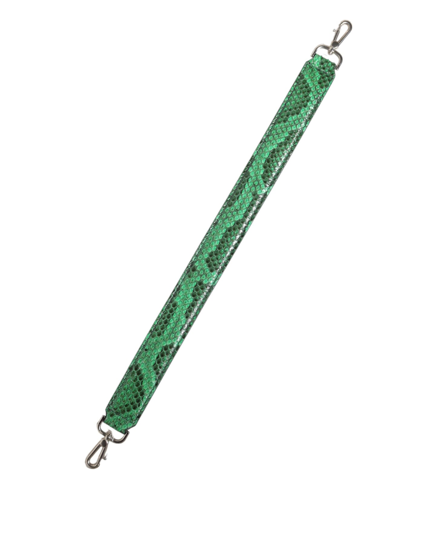 Correa de hombro para bolso de piel exótica negra y verde