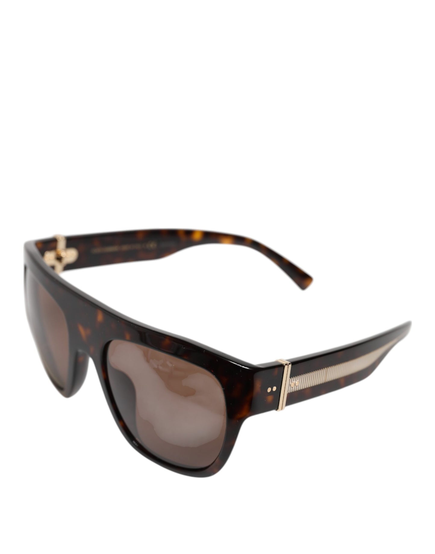 Gafas de sol con montura cuadrada Havana DG4398F en color marrón oscuro