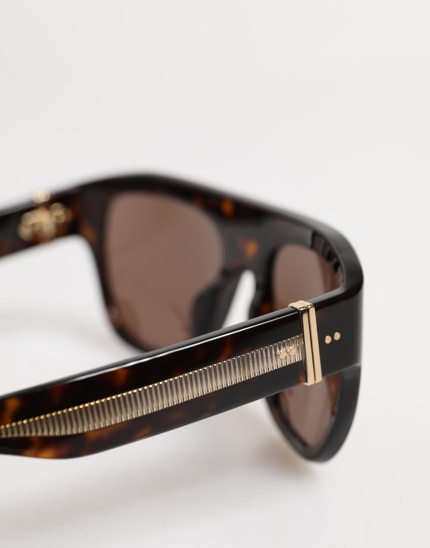 Gafas de sol con montura cuadrada Havana DG4398F en color marrón oscuro