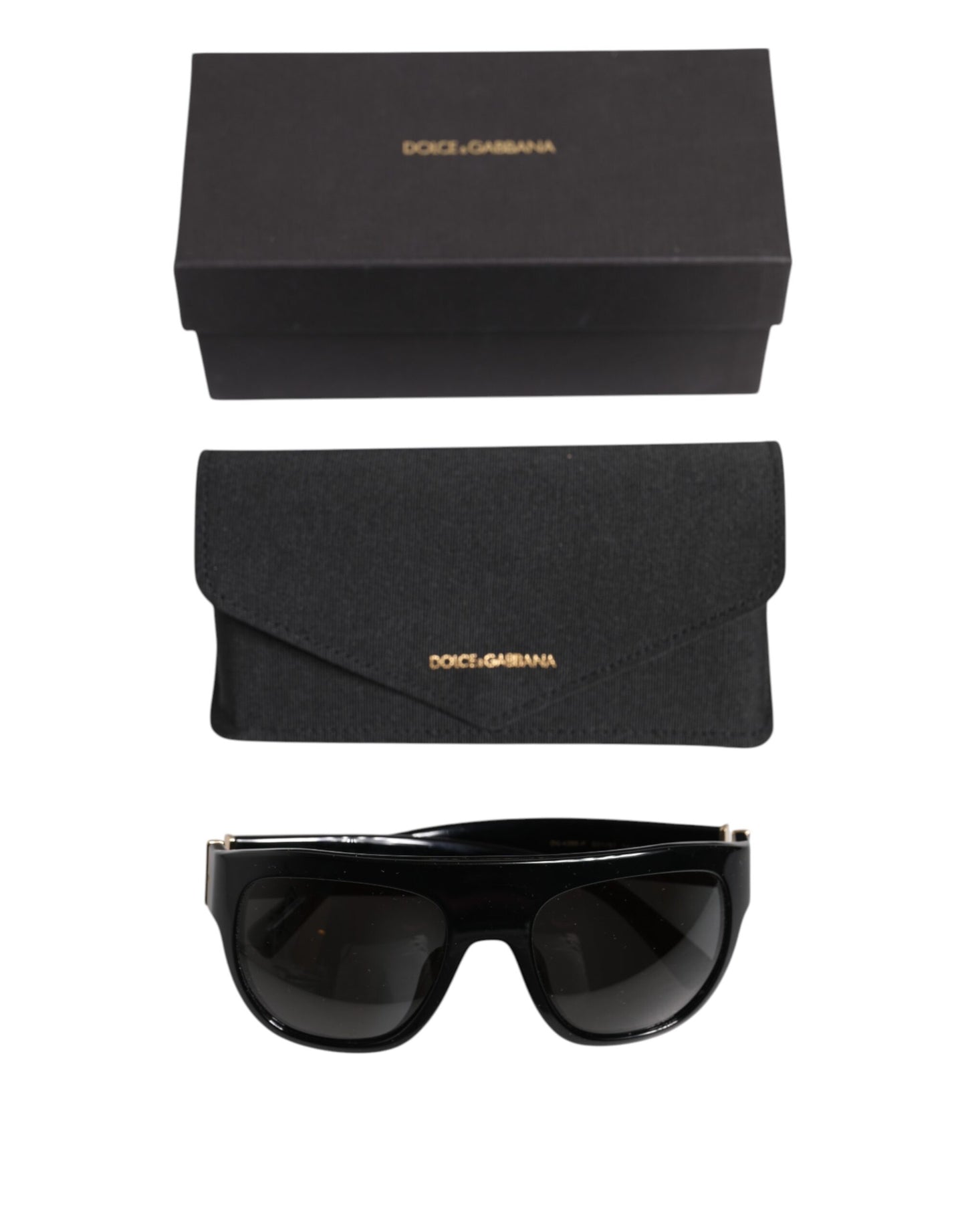 Gafas de sol DG4398-F con montura cuadrada de acetato negro