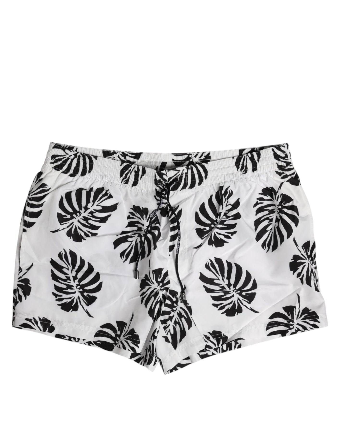 Maillots de bain short de plage imprimé blanc et noir