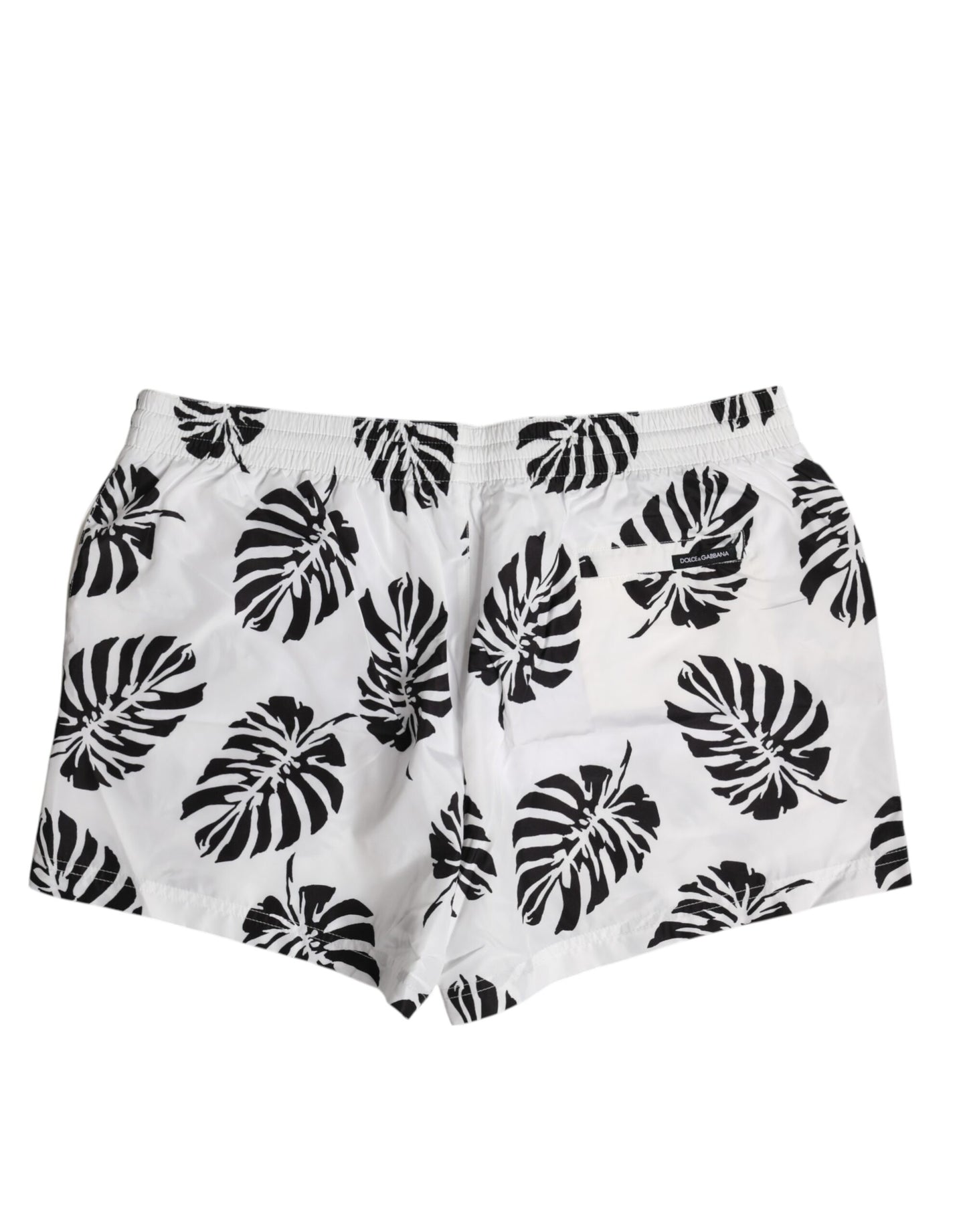 Maillots de bain short de plage imprimé blanc et noir
