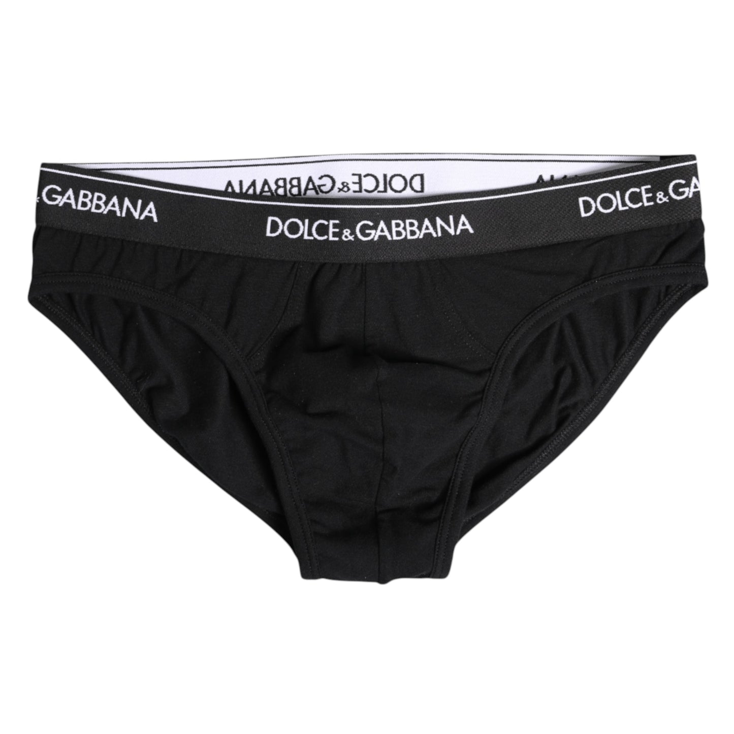 Ropa interior tipo slip de algodón elástico negro