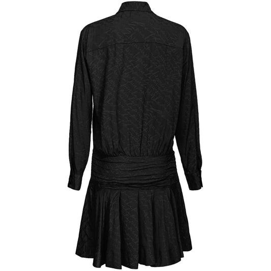 Robe en soie noire pour femme