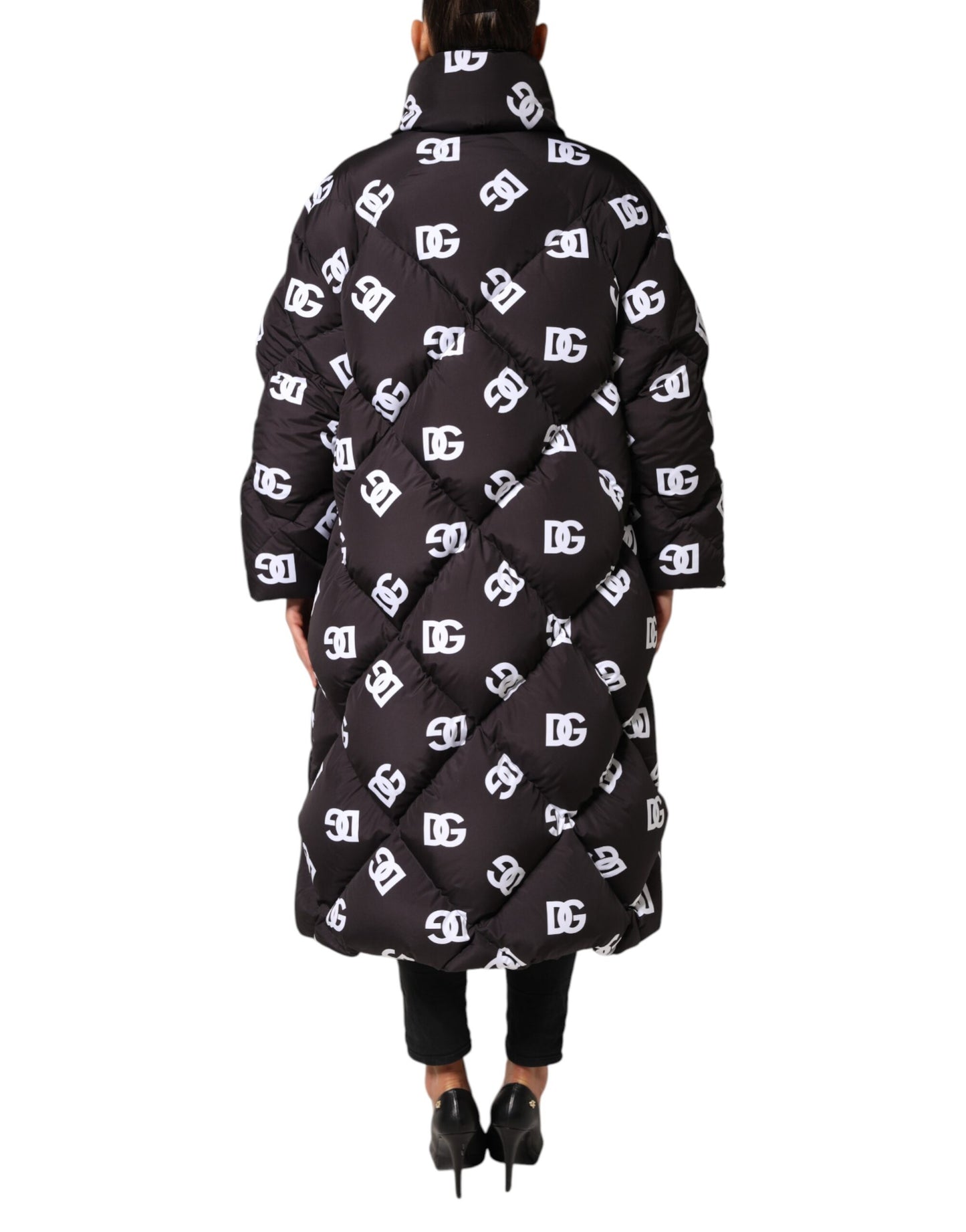 Chaqueta larga acolchada negra DG Mania