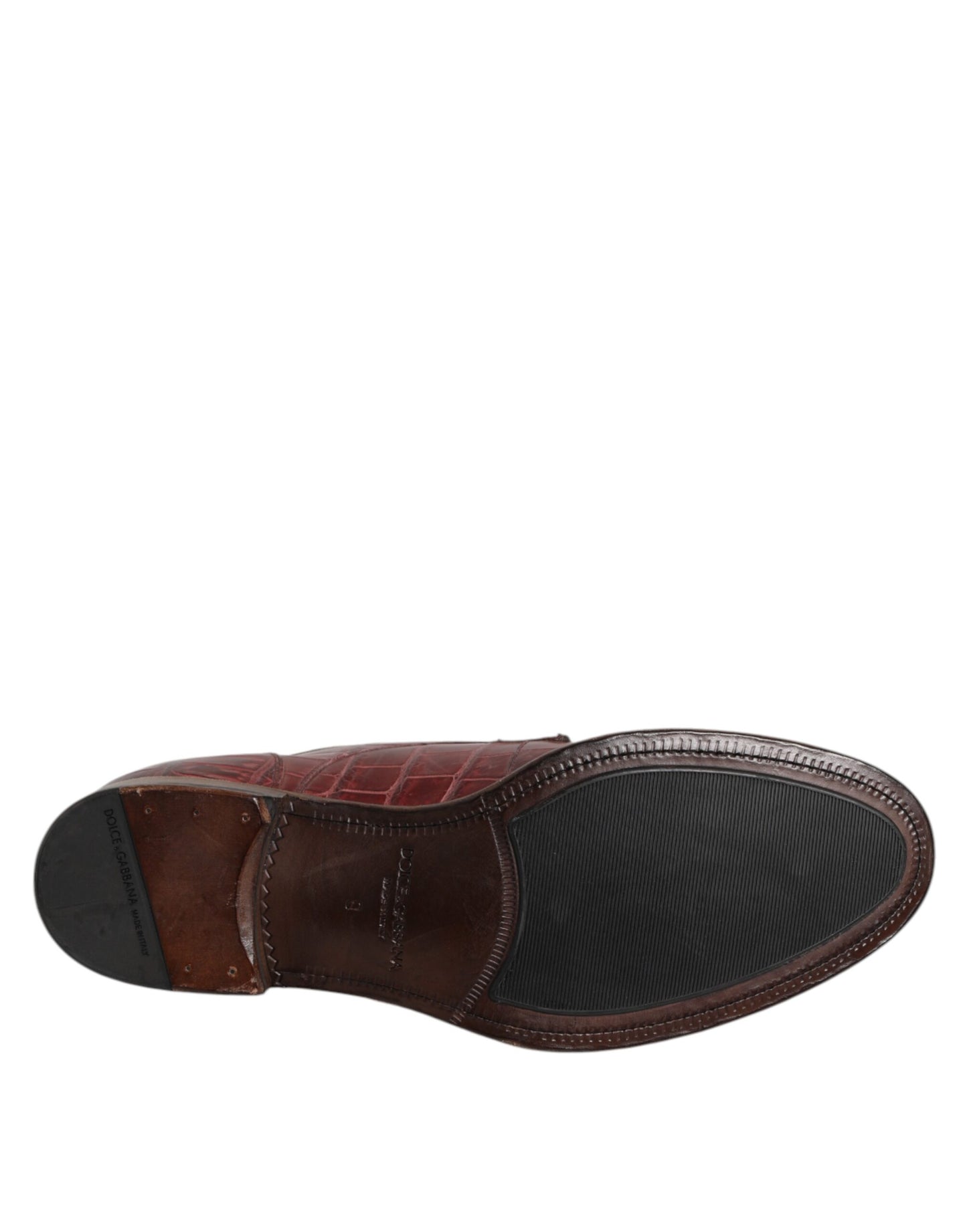 Zapatos de vestir Derby con cordones de cuero burdeos