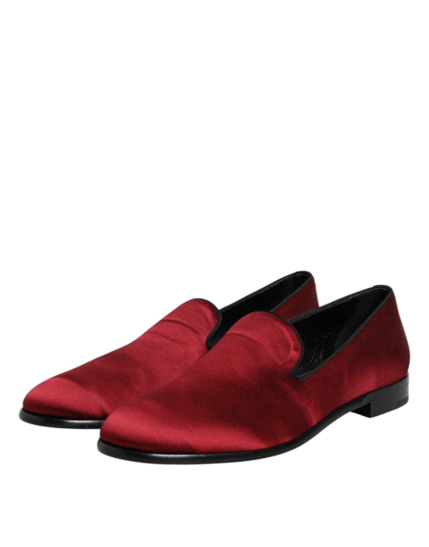 Mocasines de terciopelo rojo sin cordones, zapatos formales