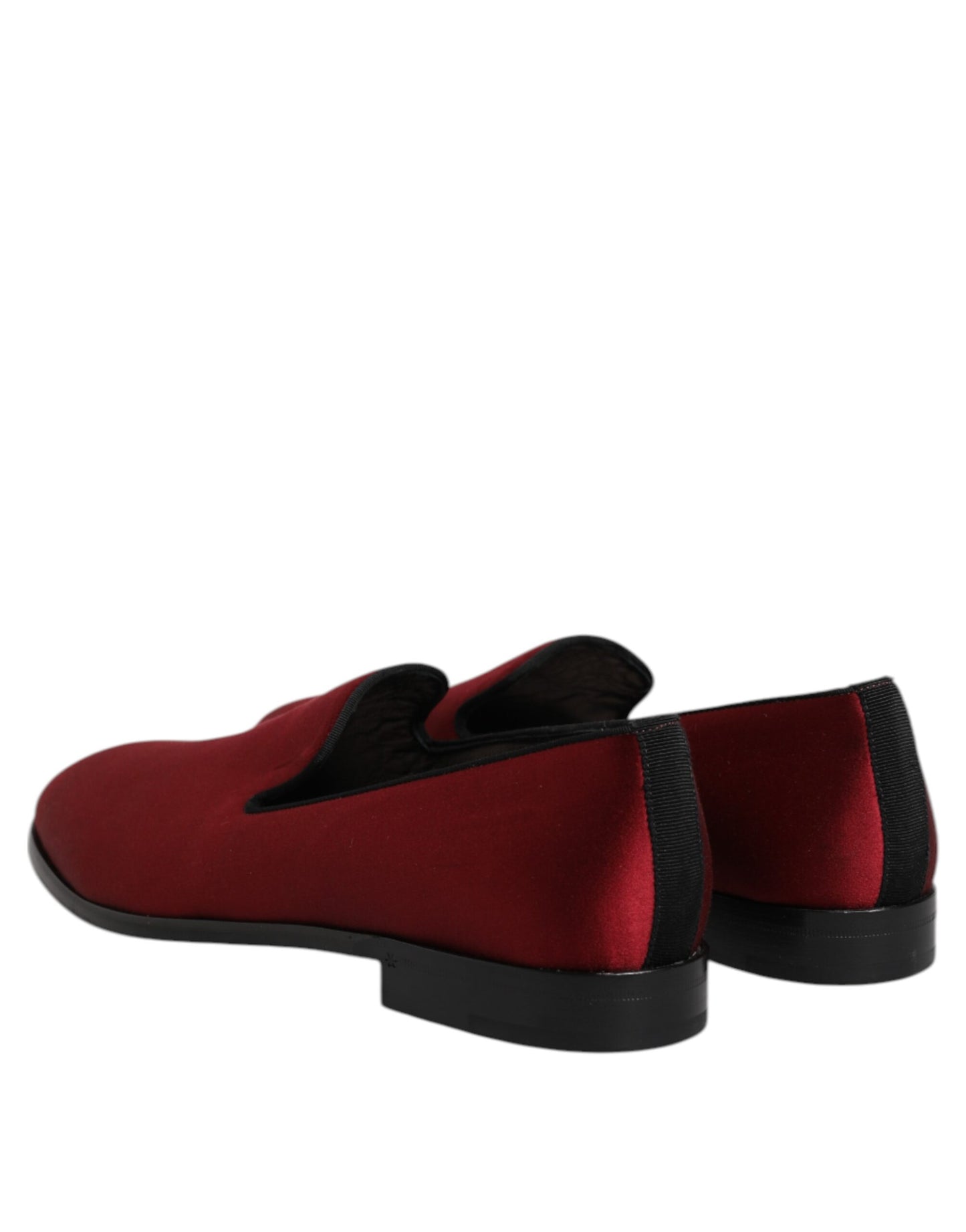 Mocasines de terciopelo rojo sin cordones, zapatos formales