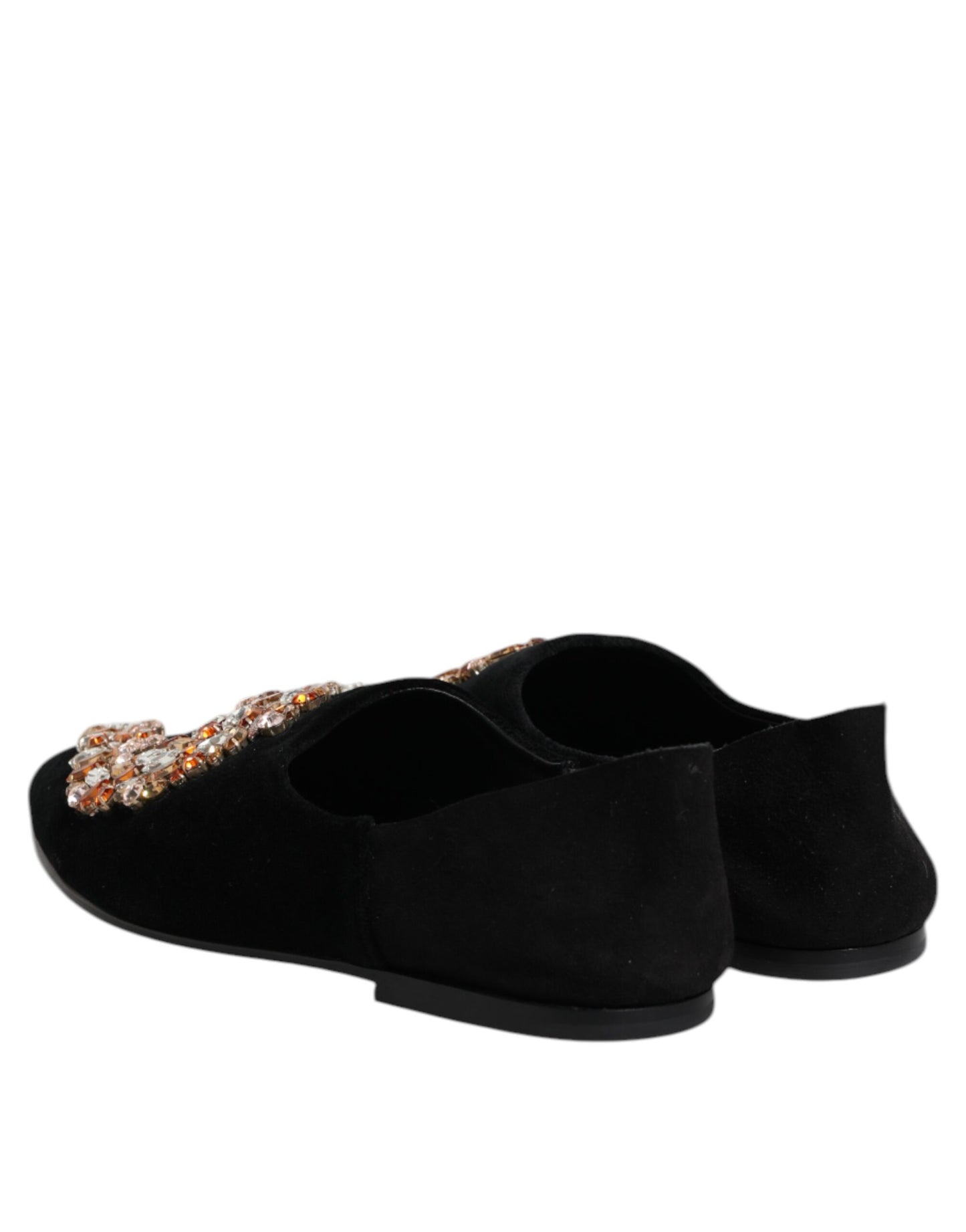 Mocasines sin cordones con adornos de terciopelo negro