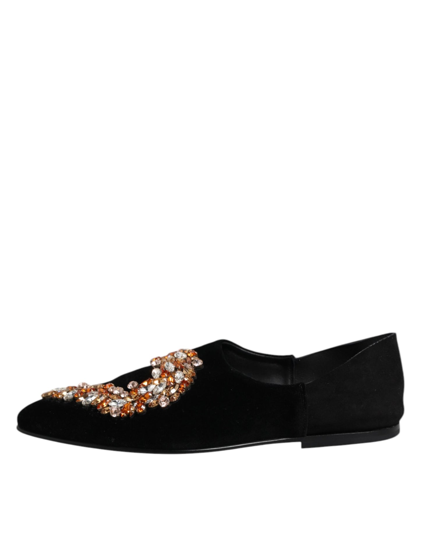 Mocasines sin cordones con adornos de terciopelo negro