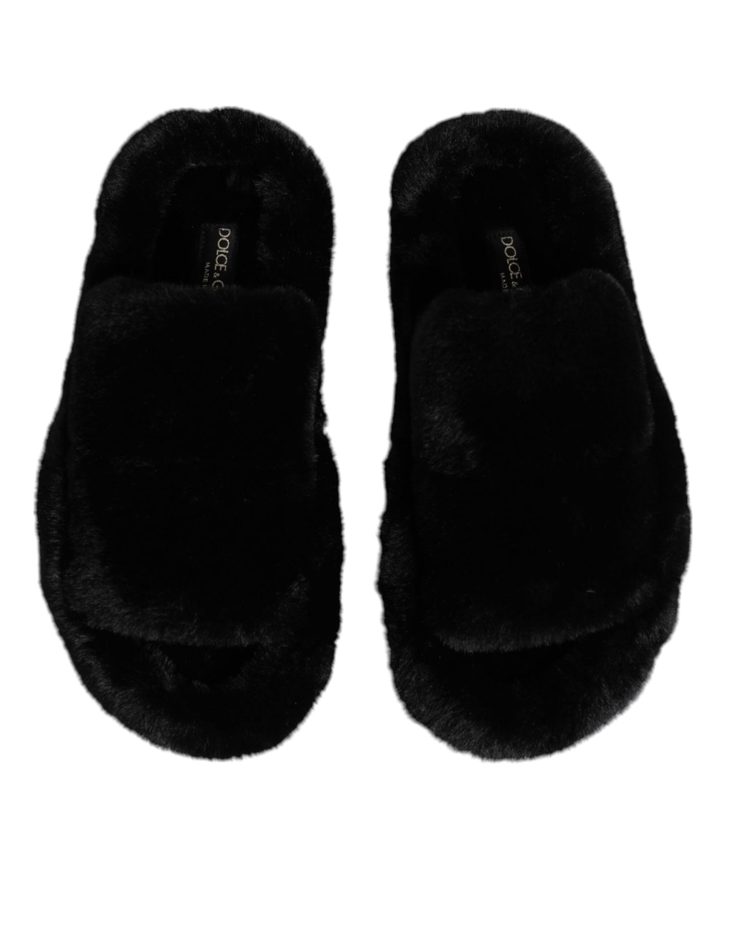 Pantuflas de terciopelo y poliéster negro
