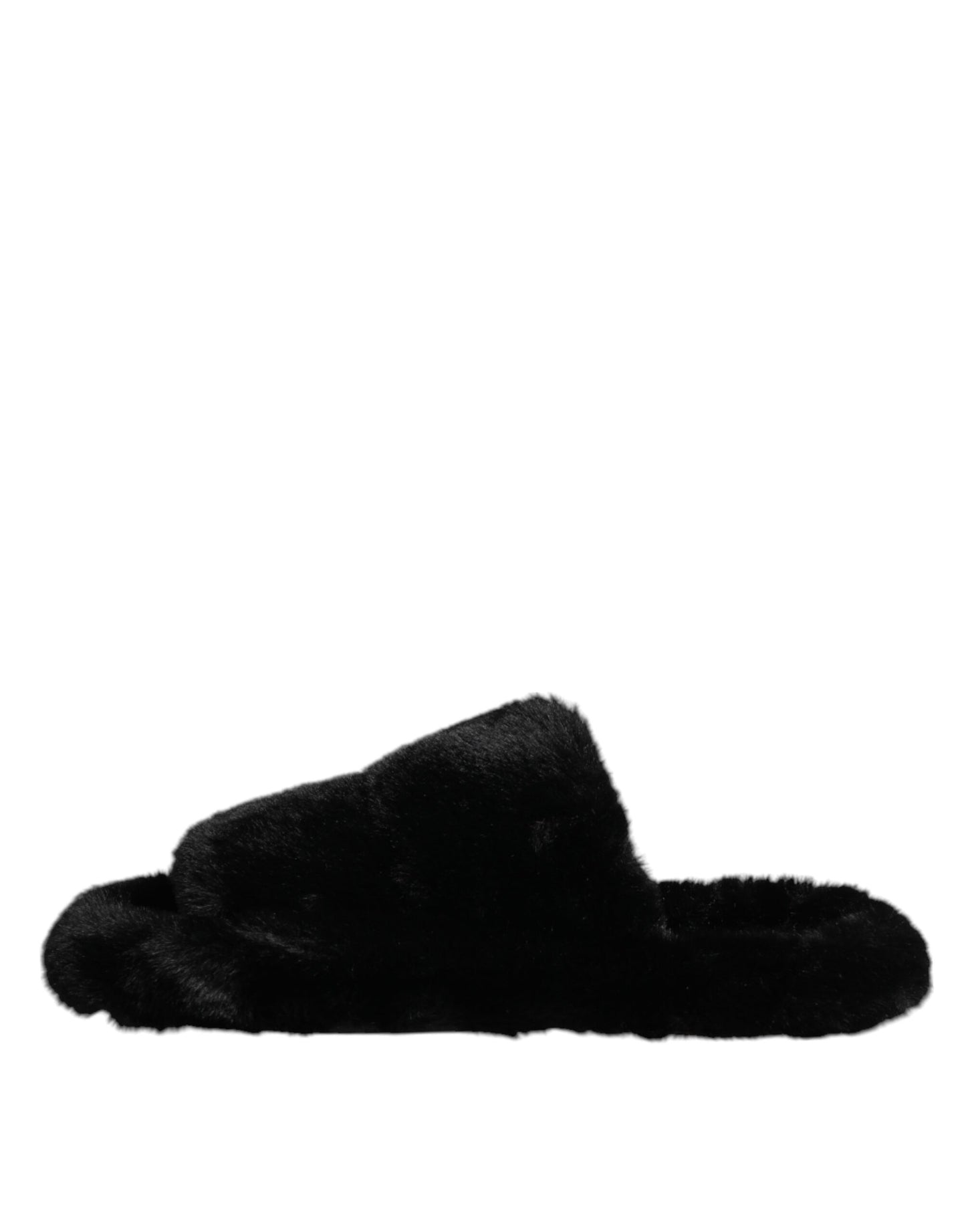 Pantuflas de terciopelo y poliéster negro