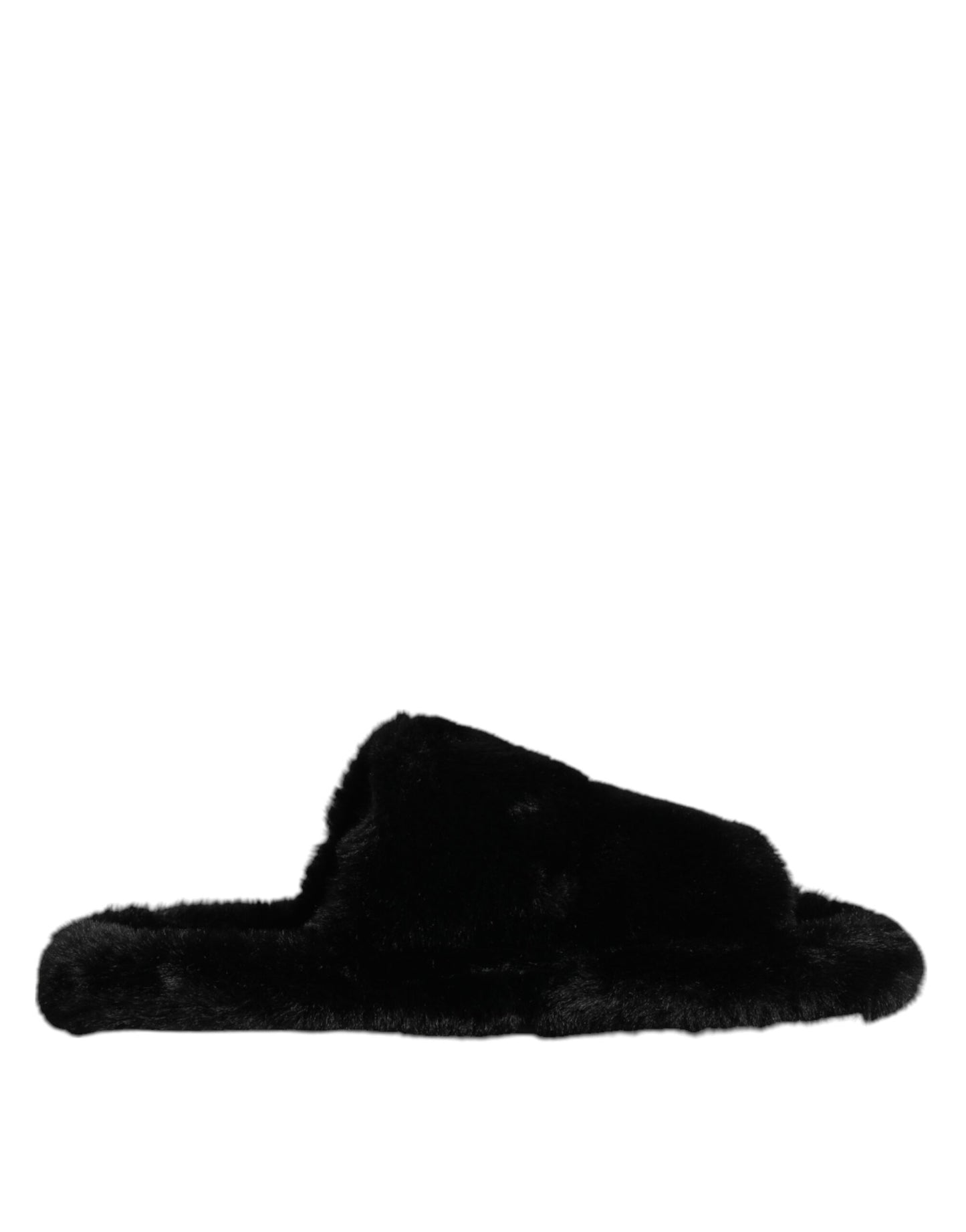 Pantuflas de terciopelo y poliéster negro