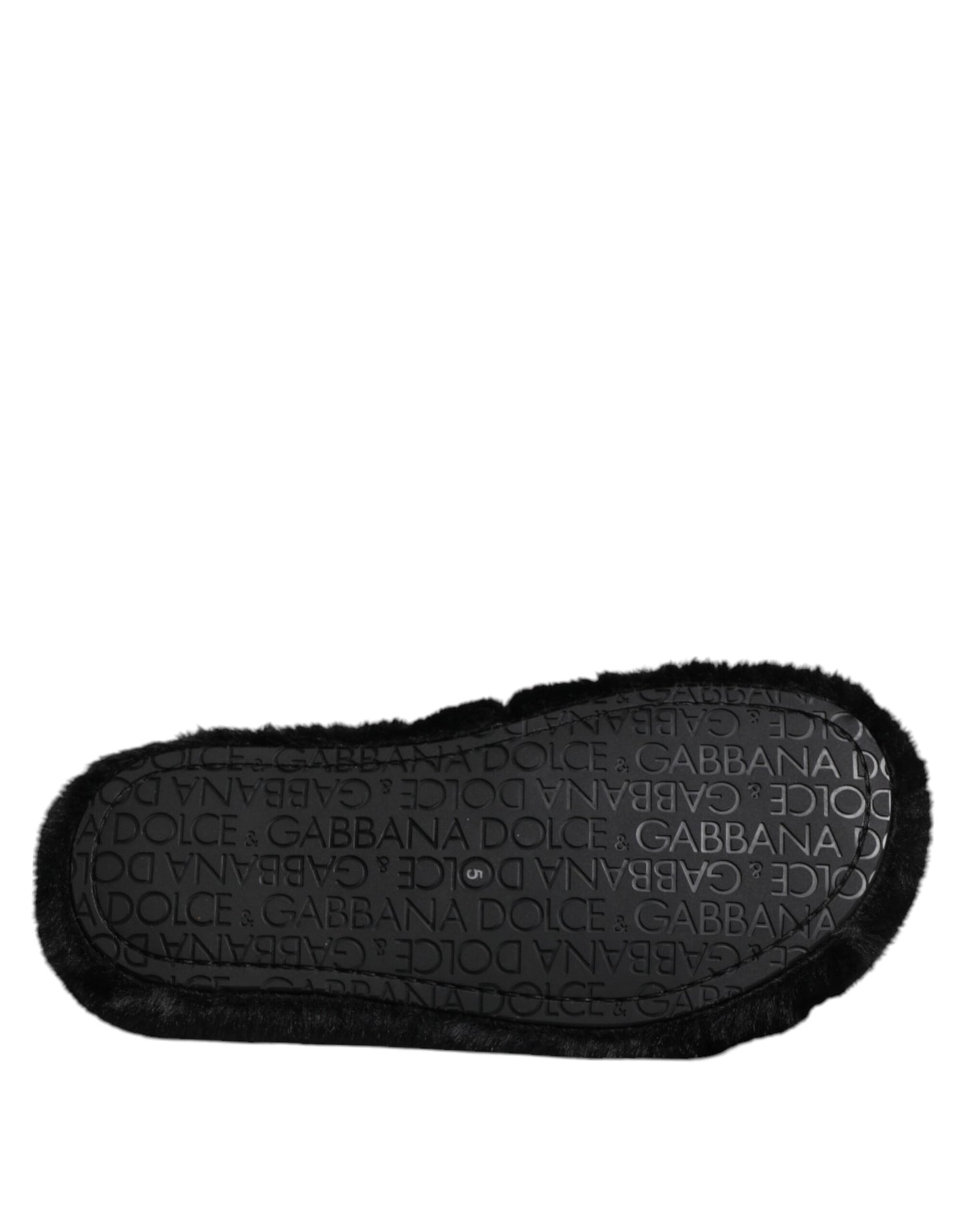 Pantuflas de terciopelo y poliéster negro