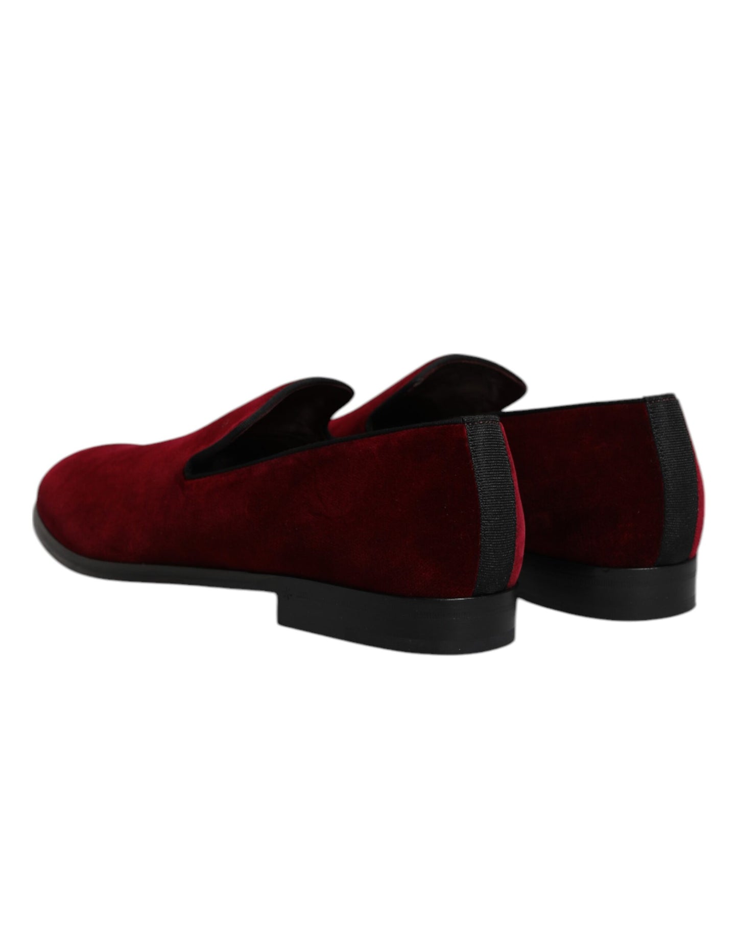 Mocasines formales de terciopelo de algodón rojo sin cordones